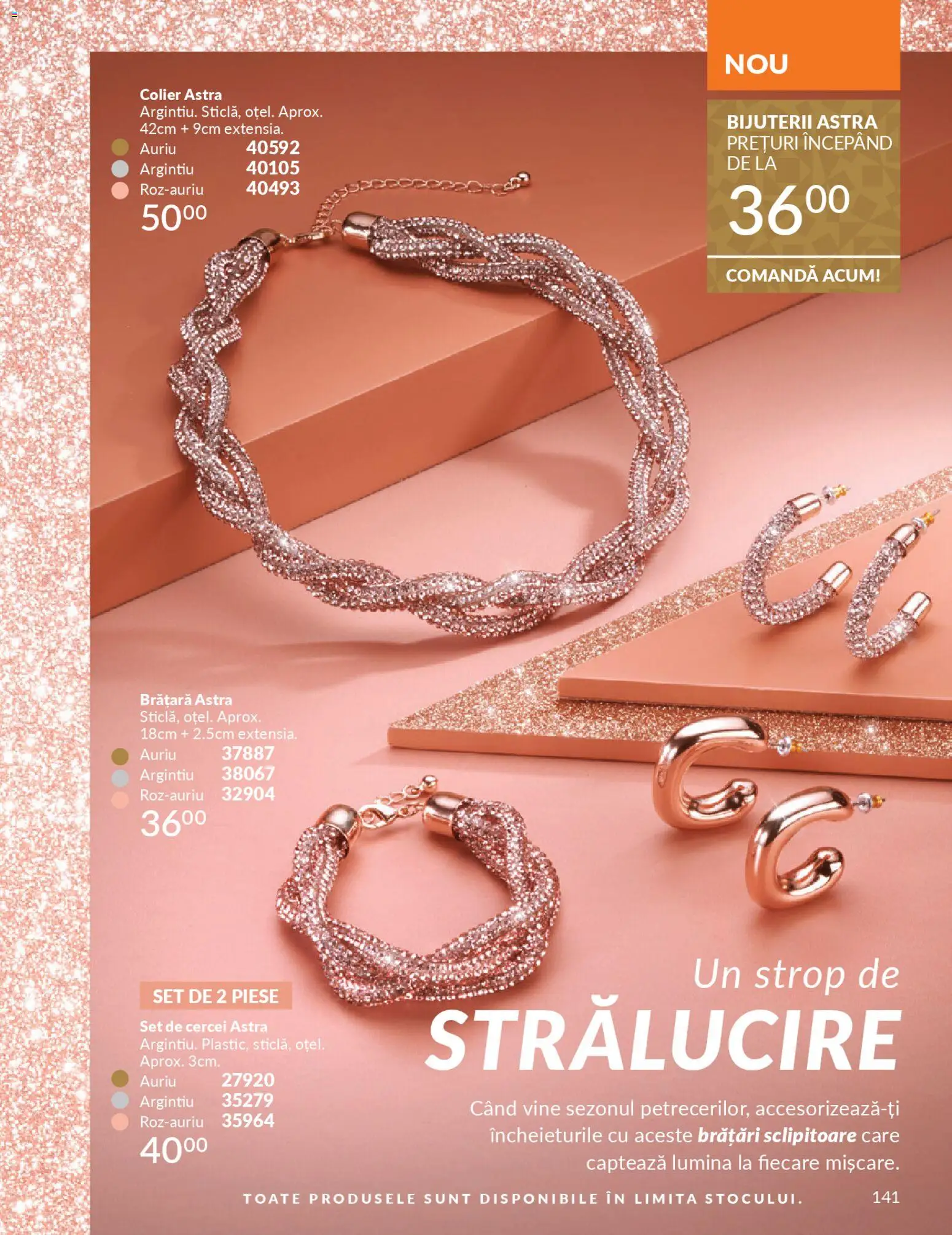 Catalog Avon 1 - 29 Noiembrie 2025 | Pagina 141 | Produse: Tavuk suyu, Cercei, Colier, Brățară