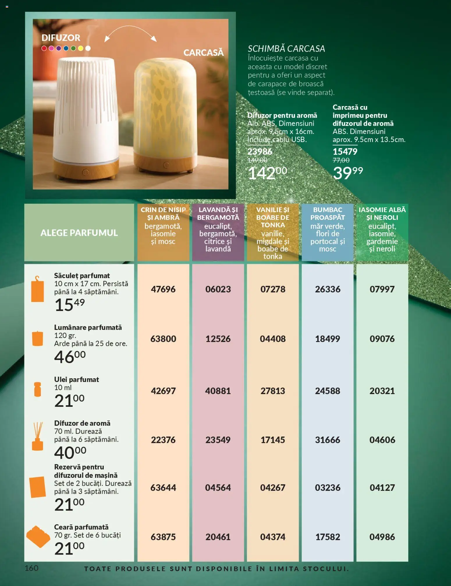 Catalog Avon 1 - 29 Noiembrie 2025 | Pagina 160 | Produse: Cablu, Difuzor, Lumânare, Ulei parfumat