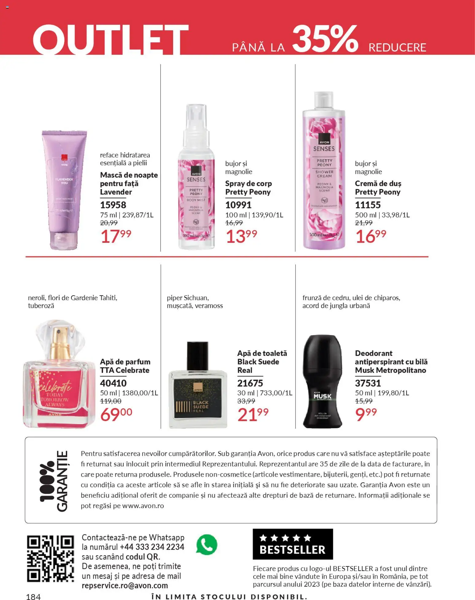 Catalog Avon 1 - 29 Noiembrie 2025 | Pagina 184 | Produse: Apă de parfum, Ulei, Deodorant, Apă