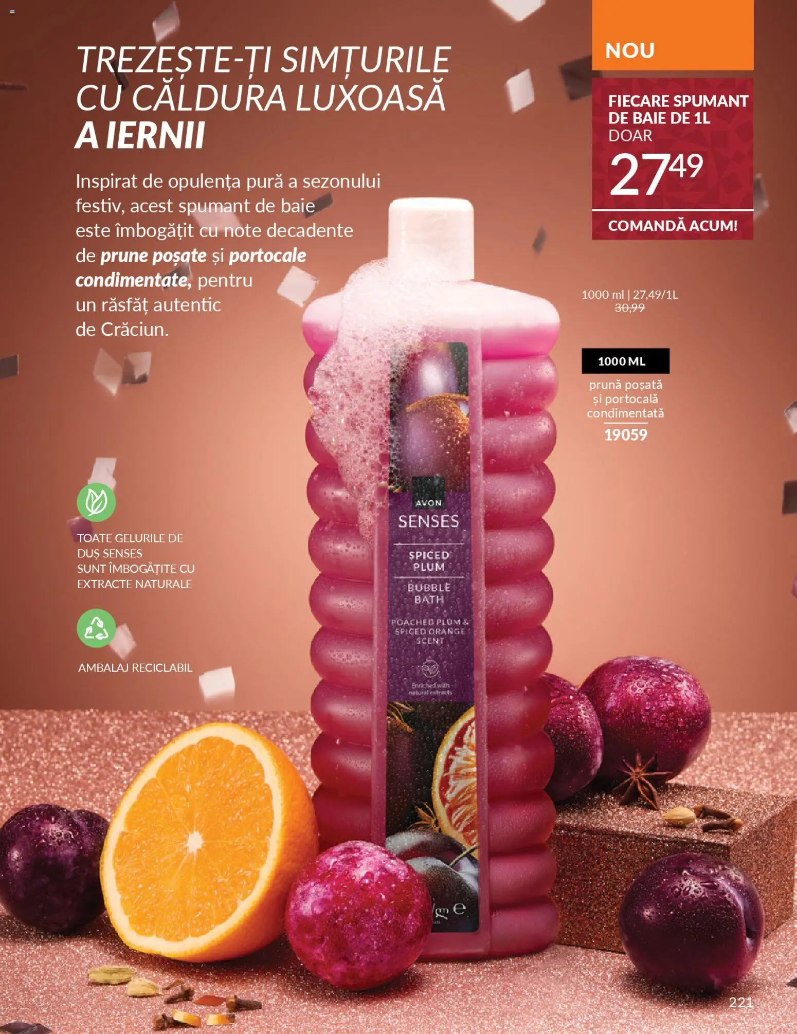 Catalog Avon 1 - 29 Noiembrie 2025 | Pagina 221 | Produse: Duș, Portocale, Prune, Spumant de baie