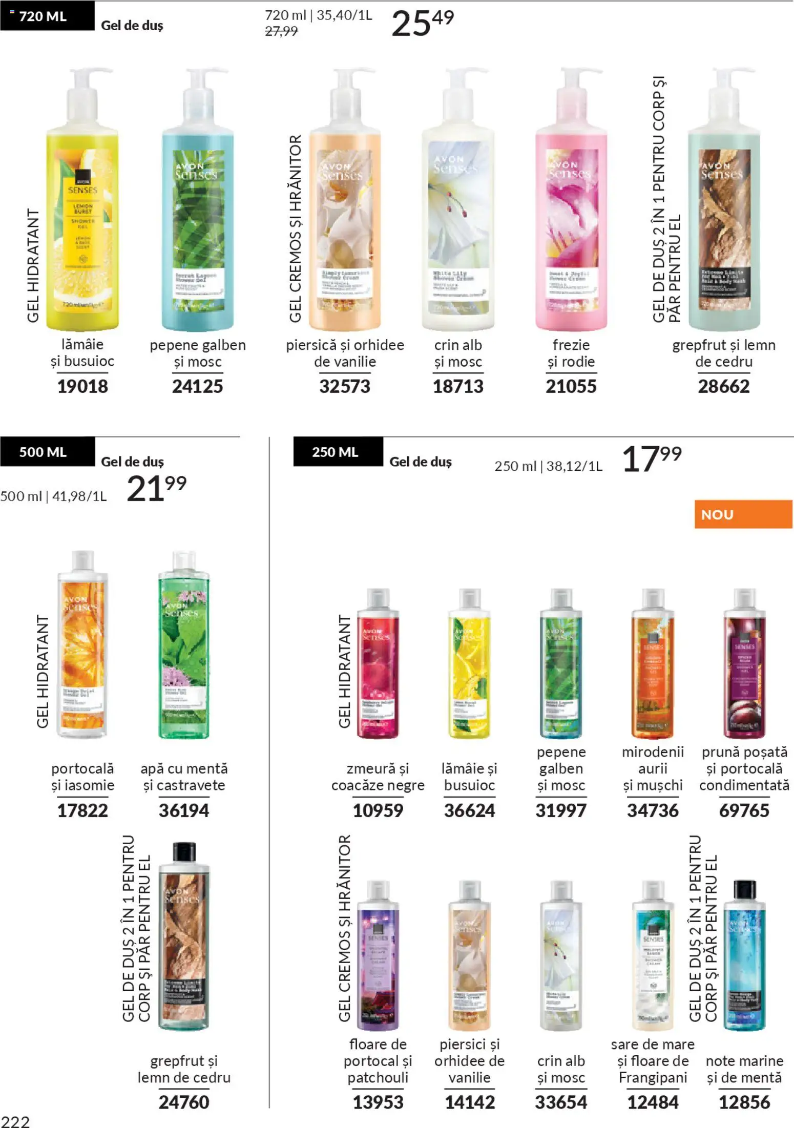 Catalog Avon 1 - 29 Noiembrie 2025 | Pagina 222 | Produse: Piersică, Pepene Galben, Zmeură, Apă