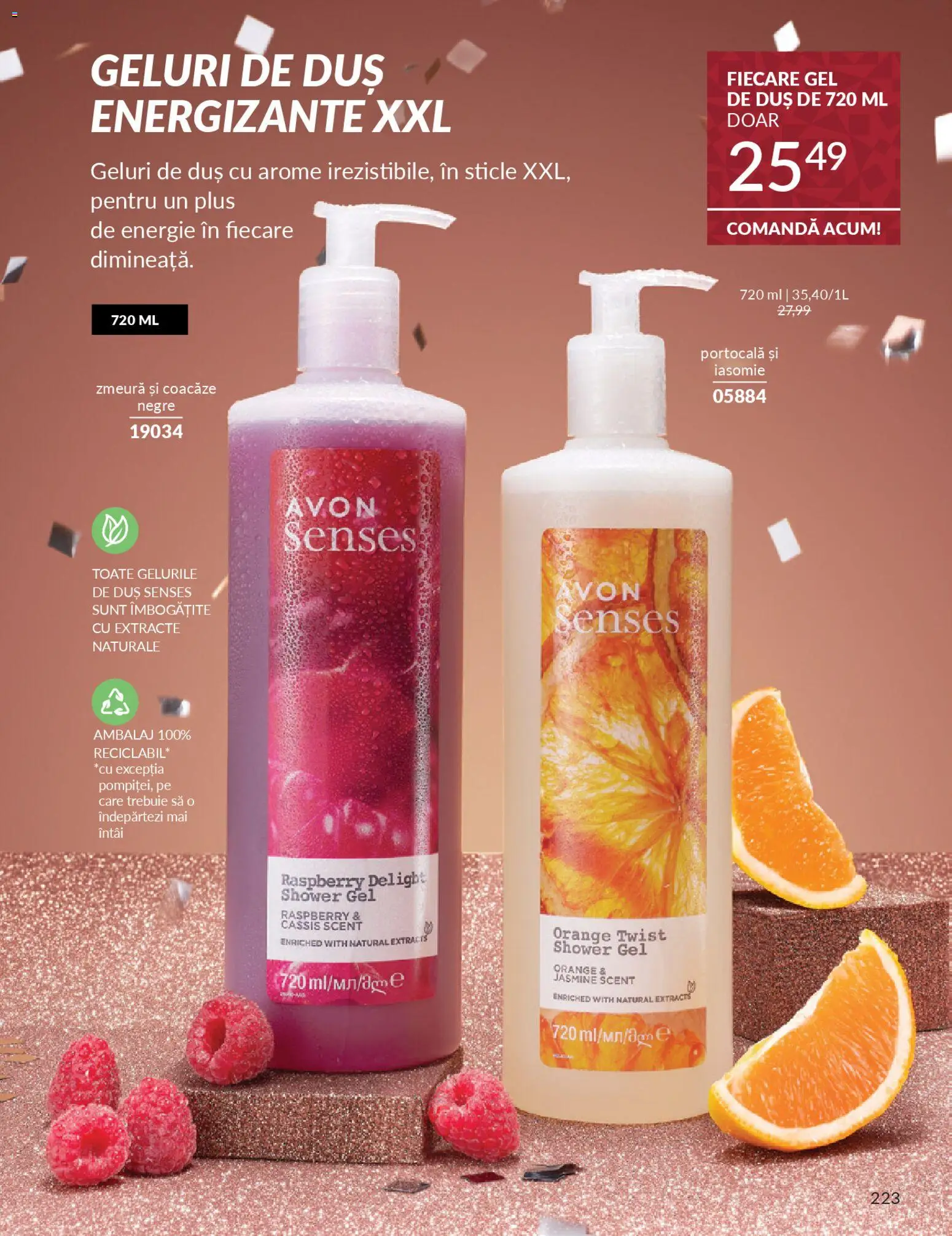 Catalog Avon 1 - 29 Noiembrie 2025 | Pagina 223 | Produse: Zmeură, Duș