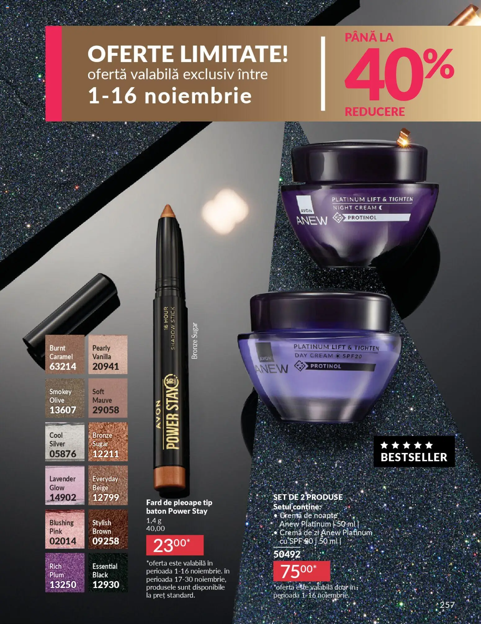 Catalog Avon 1 - 29 Noiembrie 2025 | Pagina 257 | Produse: Cremă de zi, Cremă de noapte, Fard de pleoape, Cremă