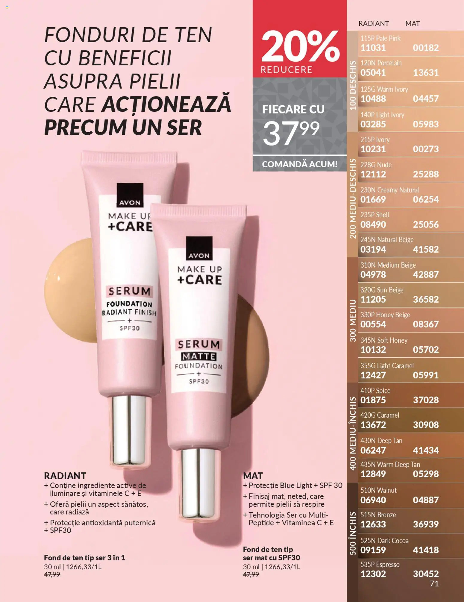 Catalog Avon 1 - 29 Noiembrie 2025 | Pagina 71 | Produse: Fond de ten, Serum