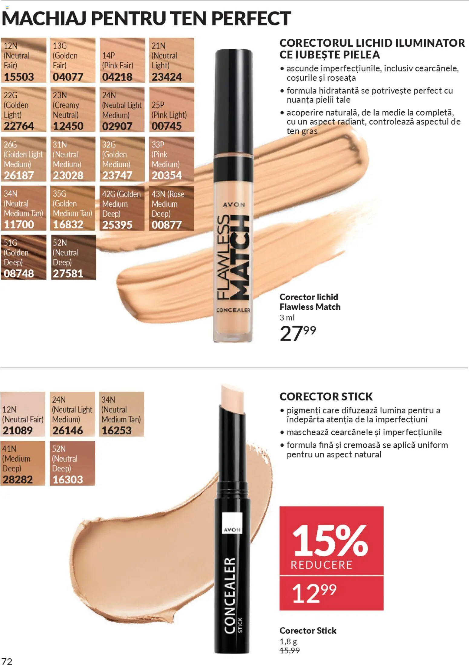 Catalog Avon 1 - 29 Noiembrie 2025 | Pagina 72 | Produse: Tavuk suyu, Machiaj, Concealer, Iluminator