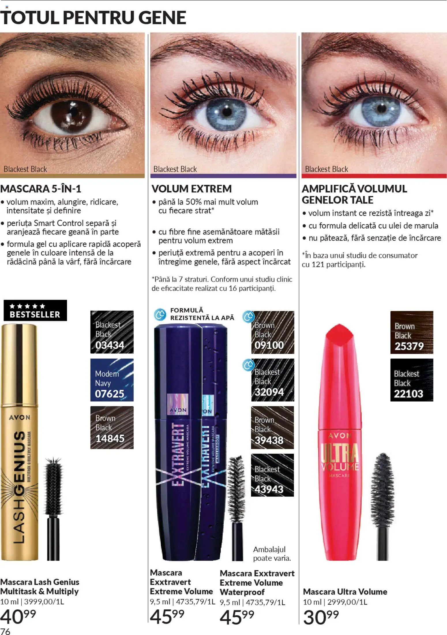 Catalog Avon 1 - 29 Noiembrie 2025 | Pagina 76 | Produse: Mascara, Ulei, Apă