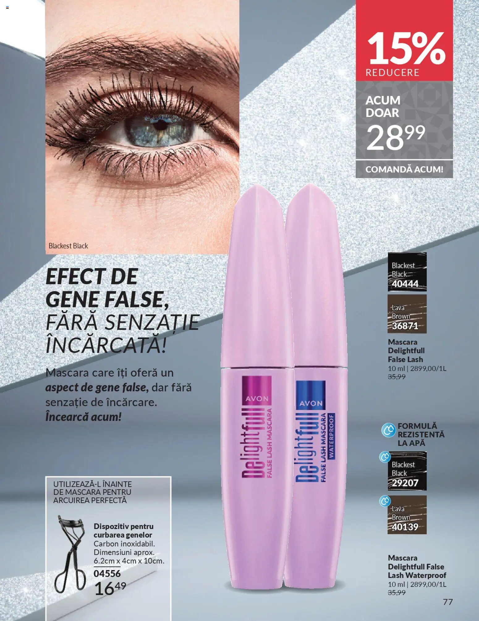 Catalog Avon 1 - 29 Noiembrie 2025 | Pagina 77 | Produse: Mascara, Apă