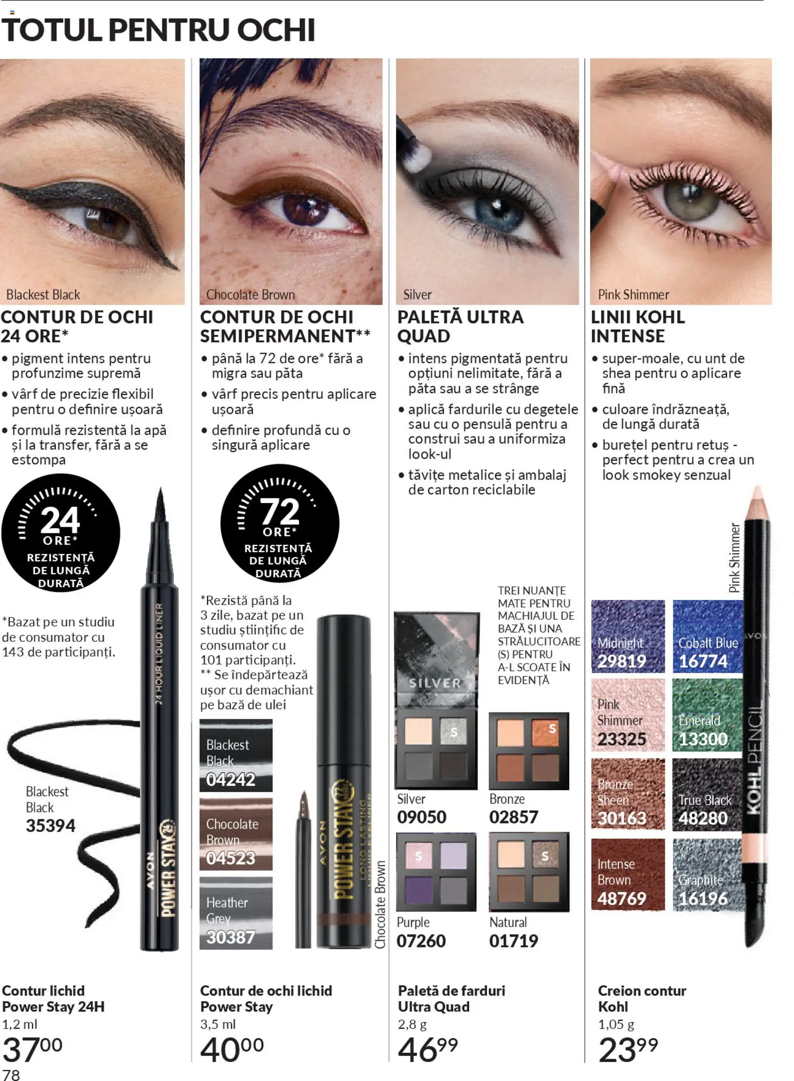 Catalog Avon 1 - 29 Noiembrie 2025 | Pagina 78 | Produse: Demachiant, Unt, Ulei, Apă