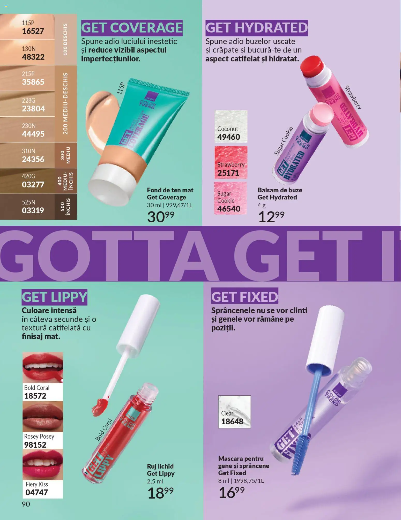 Catalog Avon 1 - 29 Noiembrie 2025 | Pagina 90 | Produse: Fond de ten, Mascara, Ruj, Balsam