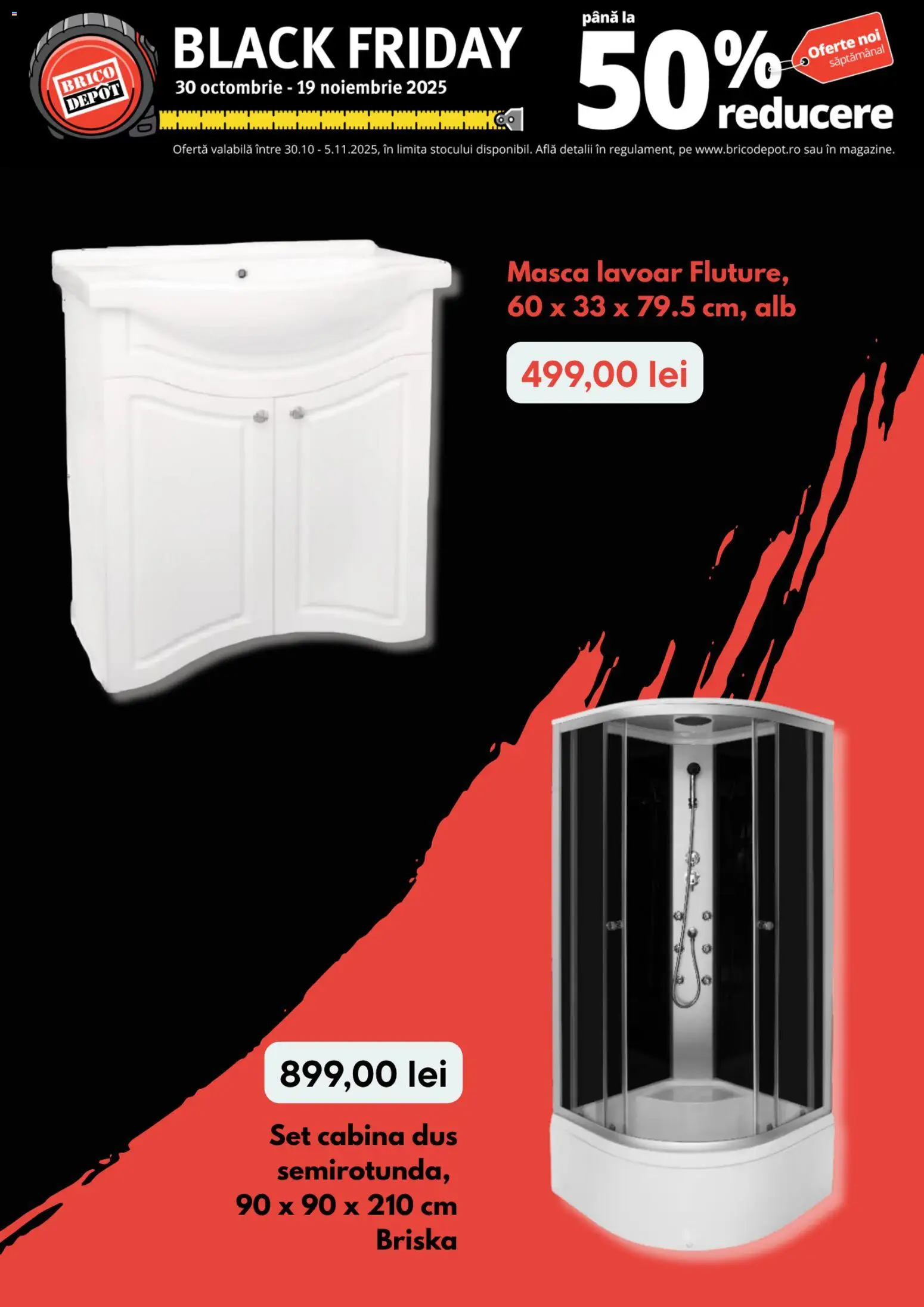 Catalog Brico Depot 30 Octombrie - 4 Noiembrie 2025 | Pagina 2 | Produse: Lavoar, Duș