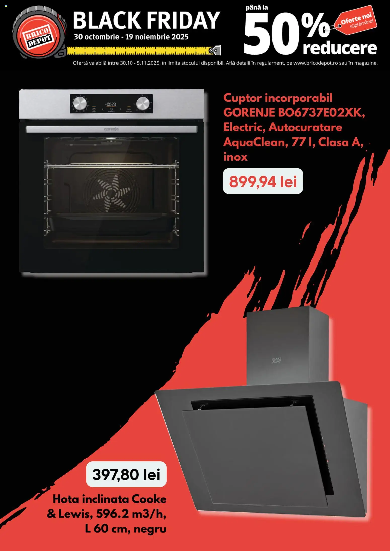 Catalog Brico Depot 30 Octombrie - 4 Noiembrie 2025 | Pagina 3 | Produse: Hotă, Cuptor