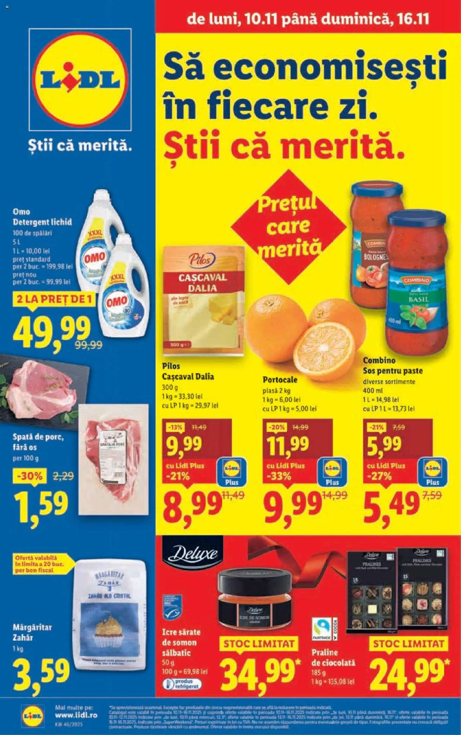 Catalog LIDL 10 - 15 Noiembrie 2025 | Pagina 1 | Produse: Toplar, Ciocolată, Sos, Zahăr