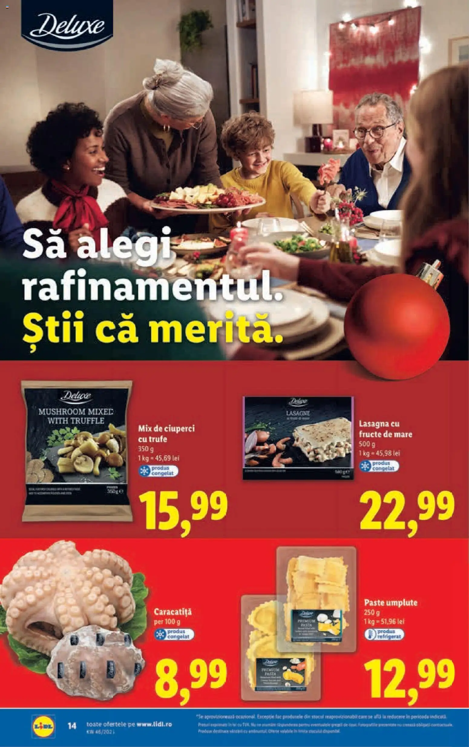 Catalog LIDL 10 - 15 Noiembrie 2025 | Pagina 14 | Produse: Lasagna, Ciuperci, Paste, Fructe De Mare