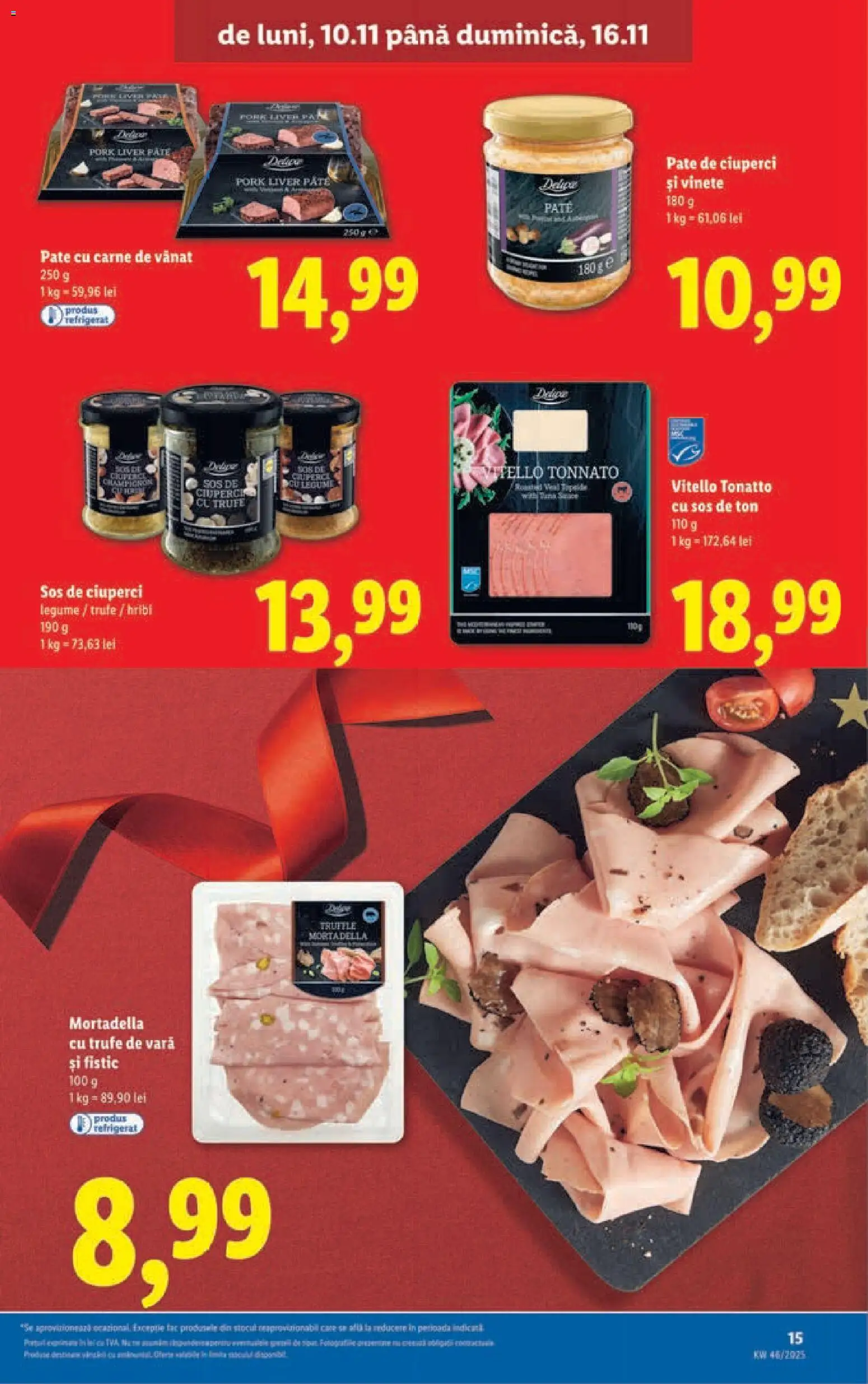 Catalog LIDL 10 - 15 Noiembrie 2025 | Pagina 15 | Produse: Pate, Ciuperci, Legume, Sos