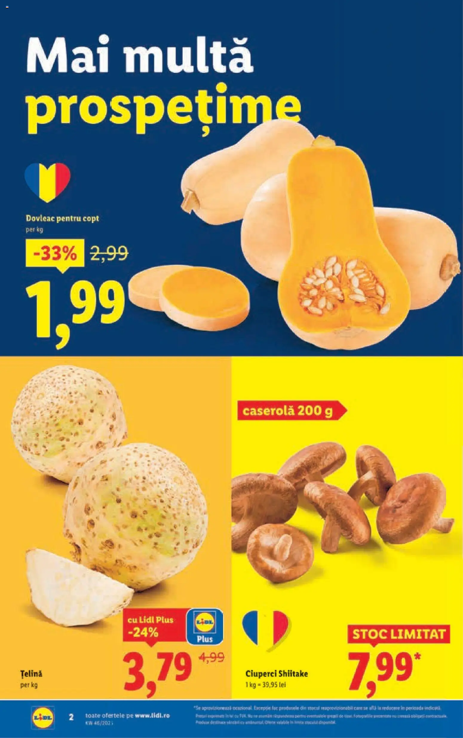 Catalog LIDL 10 - 15 Noiembrie 2025 | Pagina 2 | Produse: Dovleac, Țelină, Ciuperci