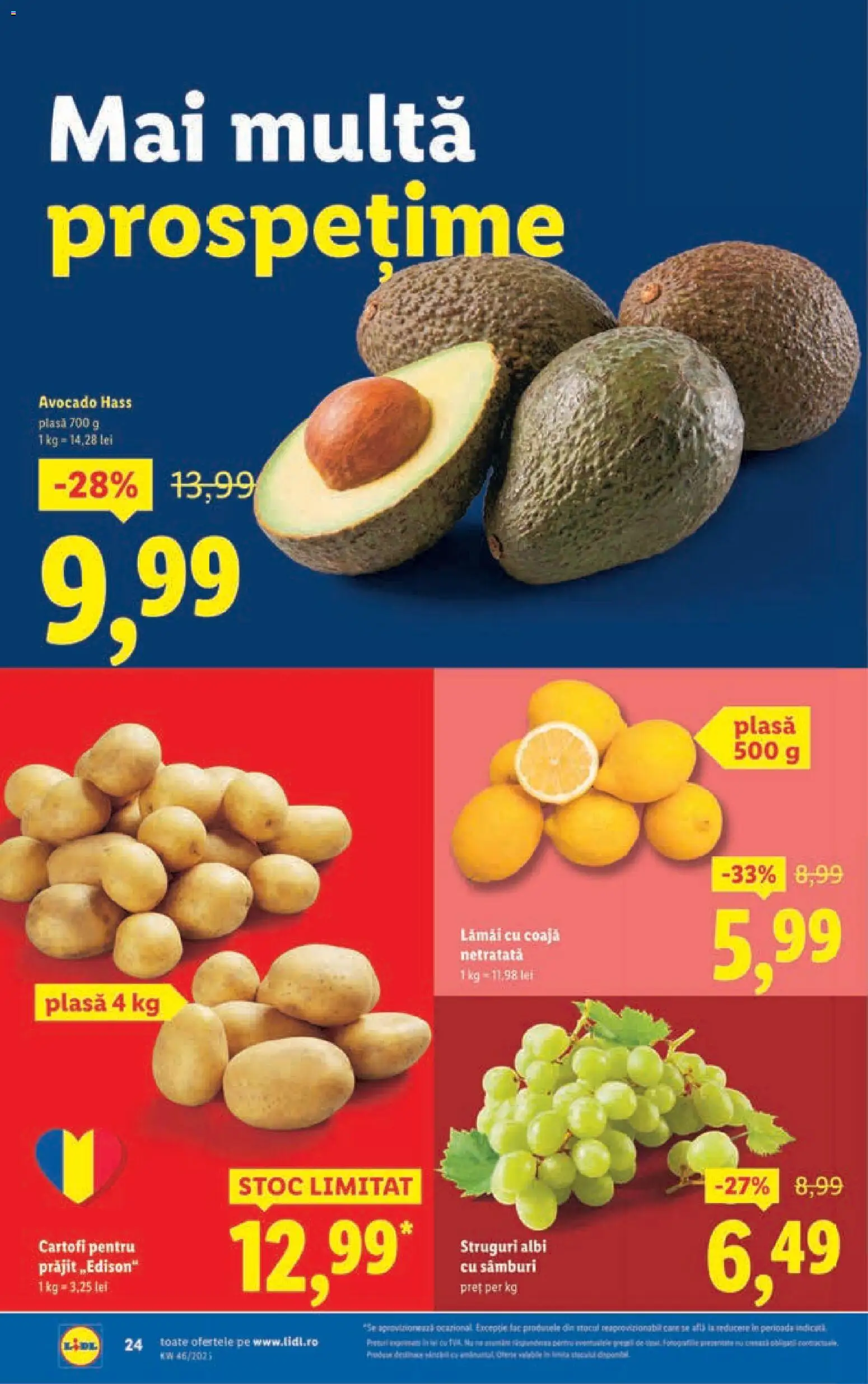 Catalog LIDL 10 - 15 Noiembrie 2025 | Pagina 24 | Produse: Struguri, Avocado, Cartofi