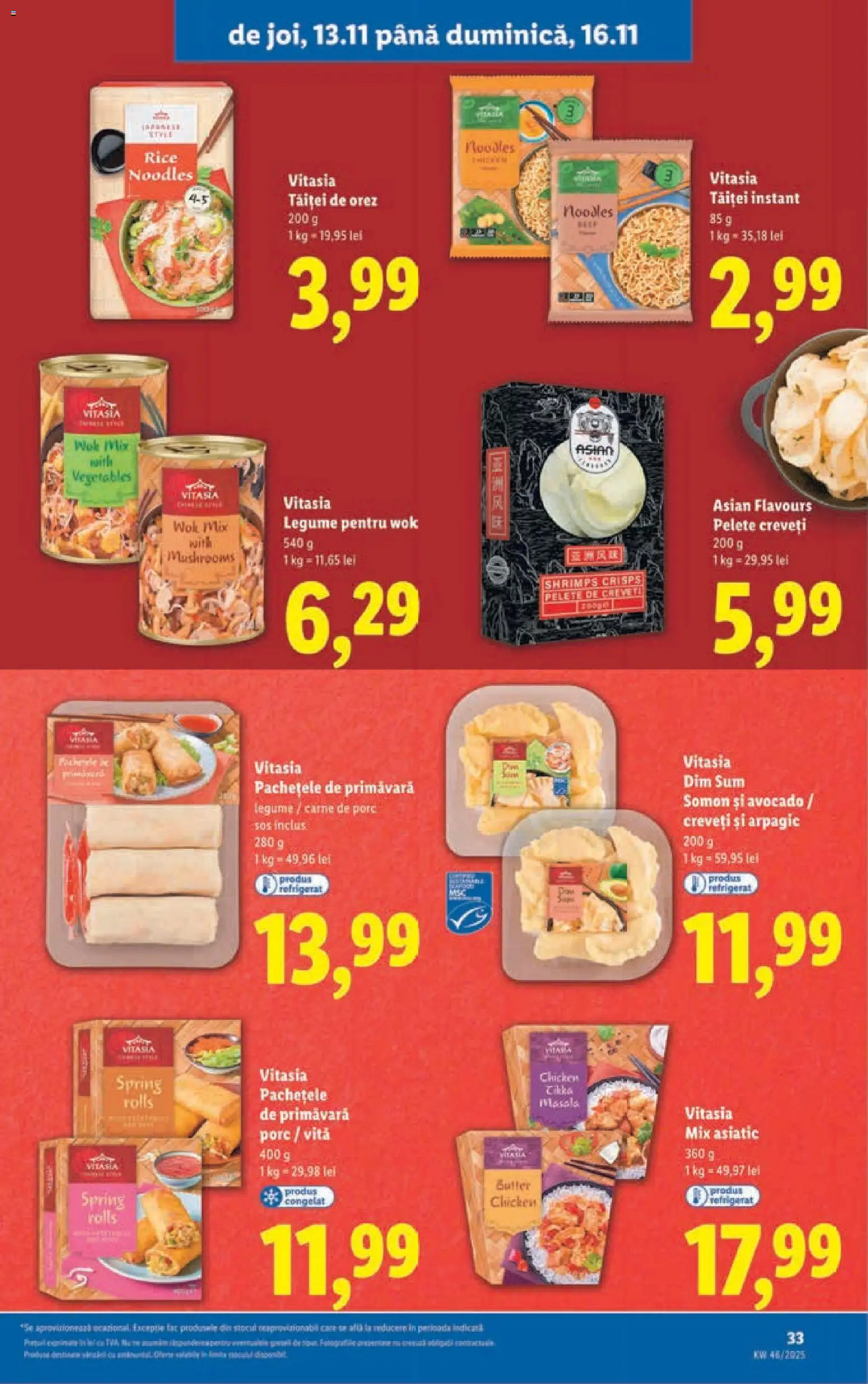 Catalog LIDL 10 - 15 Noiembrie 2025 | Pagina 33 | Produse: Carne De Porc, Orez, Noodles, Legume
