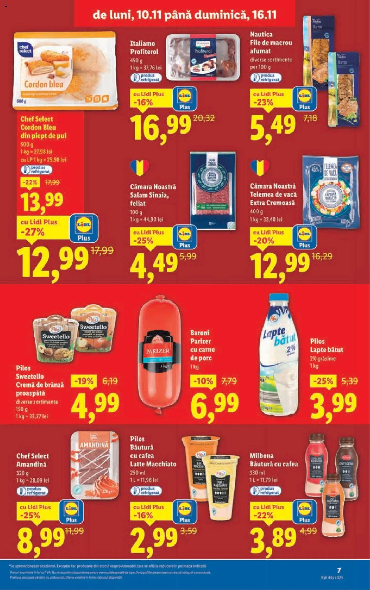 Catalog LIDL 10 - 15 Noiembrie 2025 | Pagina 7 | Produse: Cordon bleu, Cafea, Parizer, Cremă de brânză