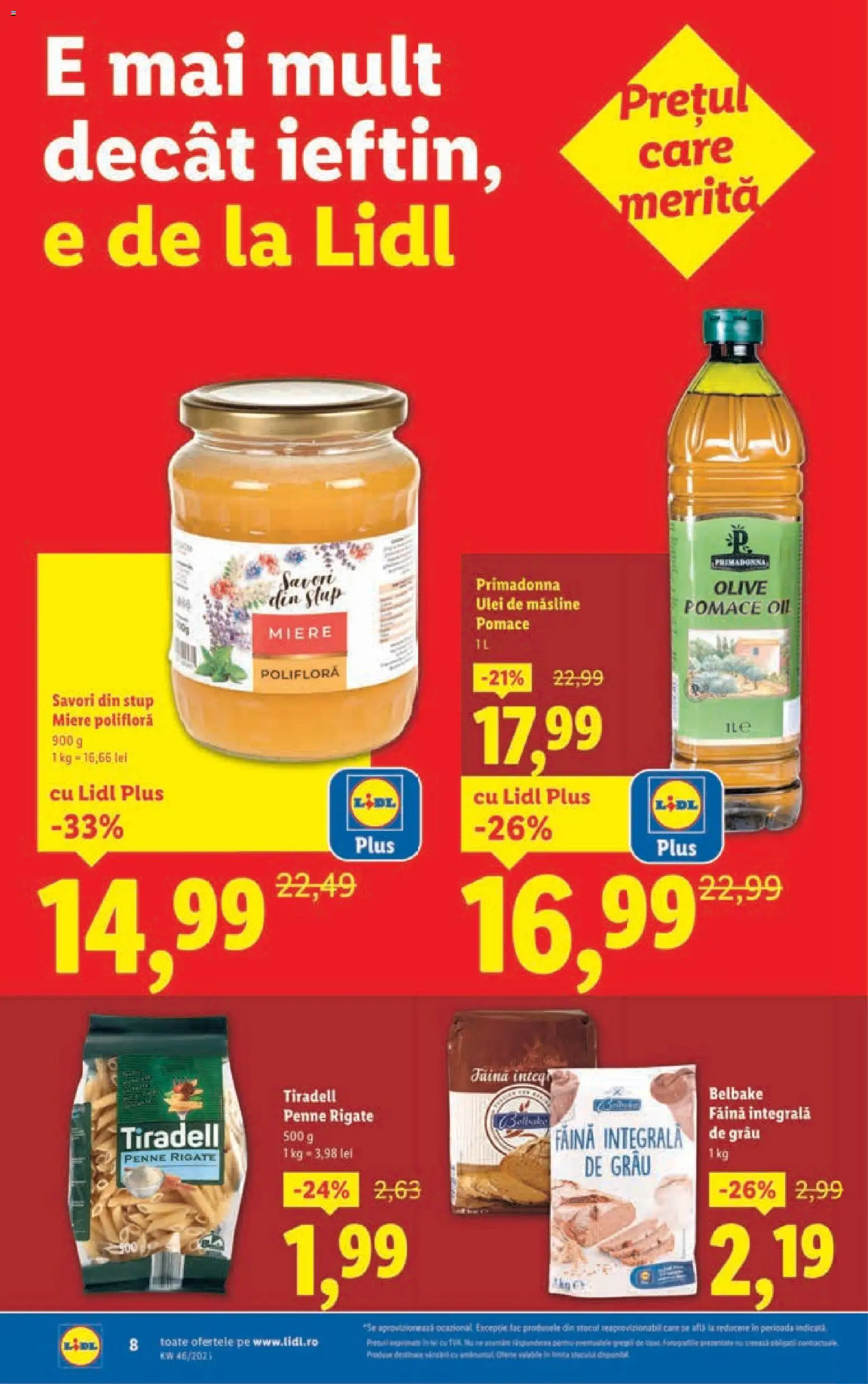 Catalog LIDL 10 - 15 Noiembrie 2025 | Pagina 8 | Produse: Miere polifloră, Măsline, Ulei, Făină