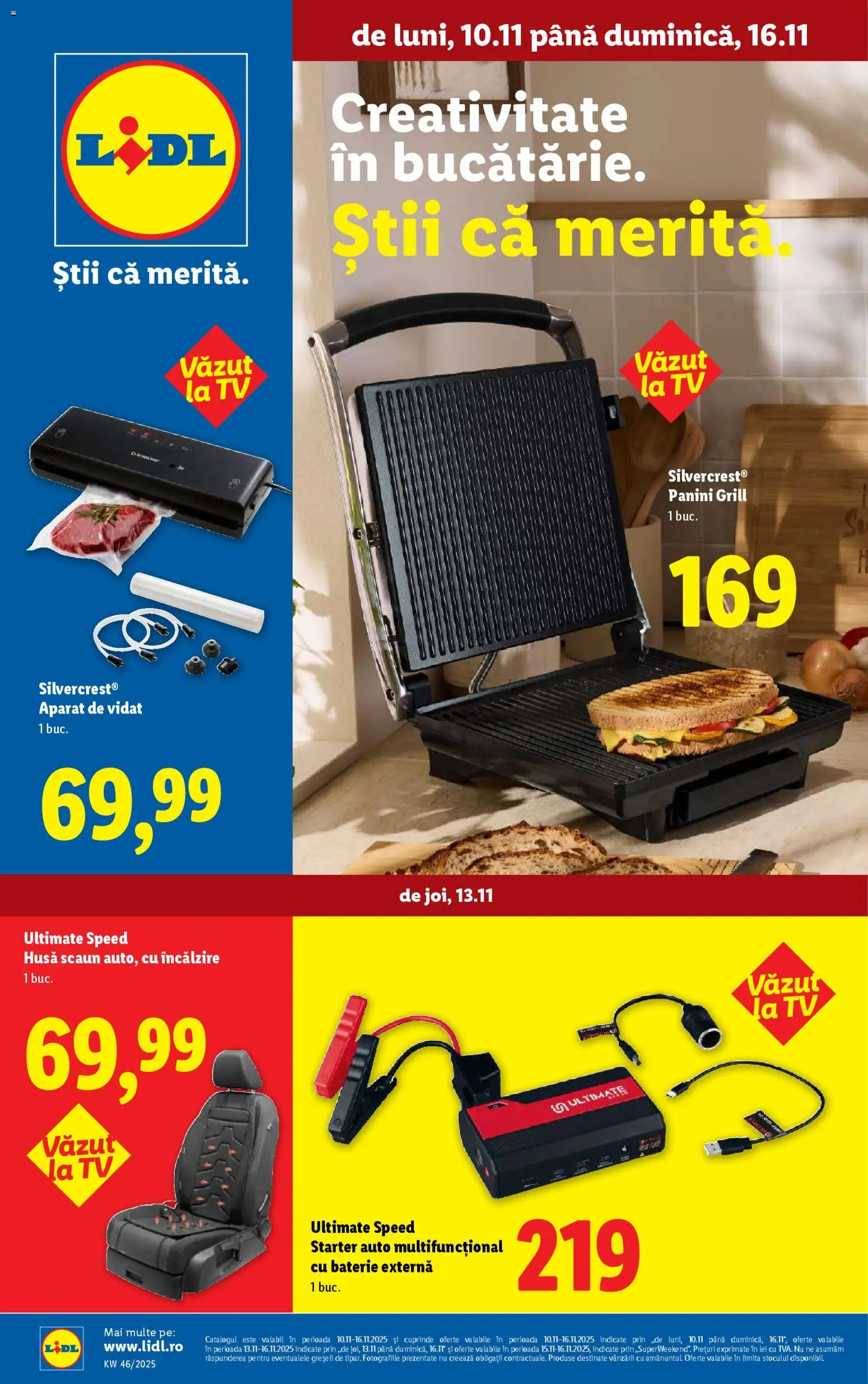 Catalog LIDL 10 - 15 Noiembrie 2025 | Pagina 1 | Produse: Grill, Scaun, Baterie