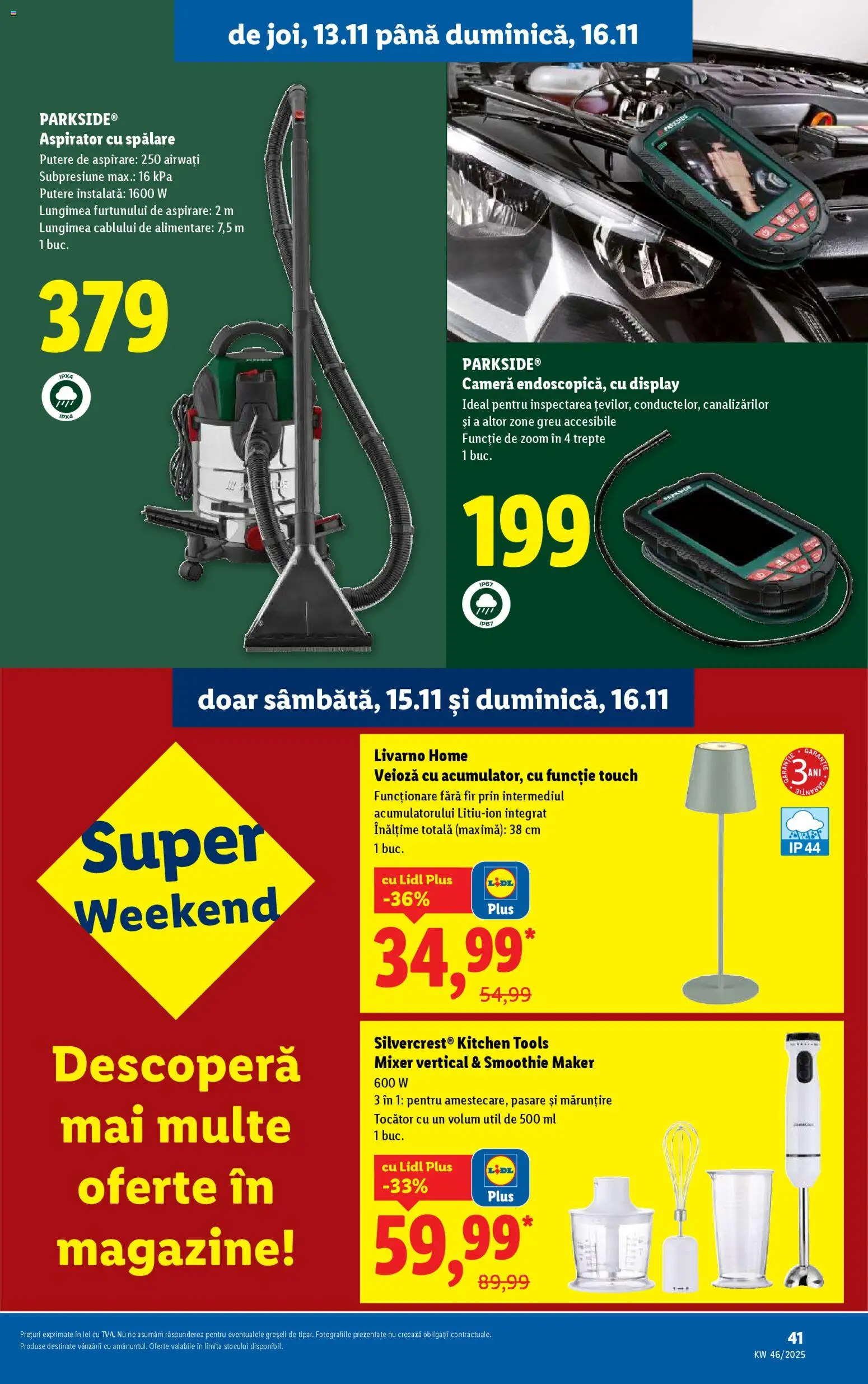 Catalog LIDL 10 - 15 Noiembrie 2025 | Pagina 17 | Produse: Blender, Aspirator, Veioză, Tocător