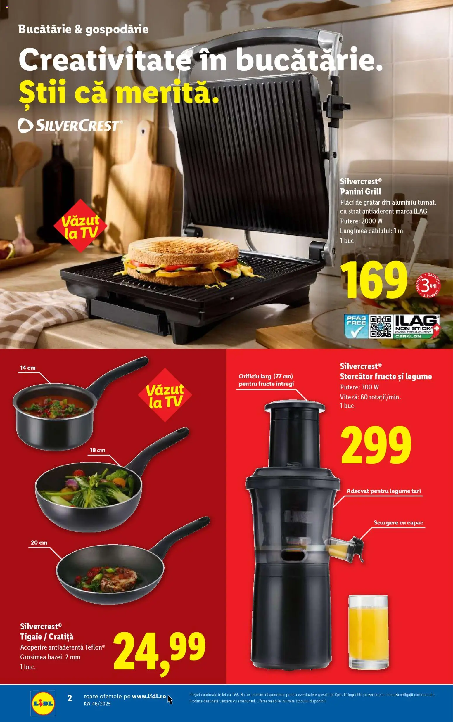 Catalog LIDL 10 - 15 Noiembrie 2025 | Pagina 2 | Produse: Tigaie, Grill, Storcător, Fructe