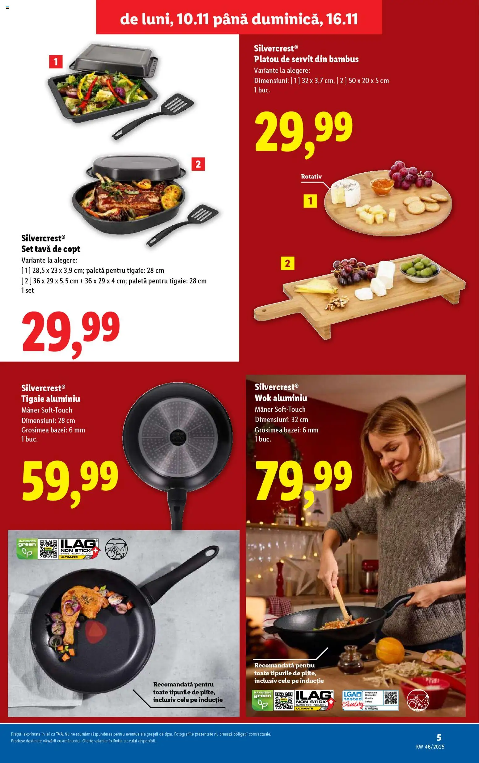 Catalog LIDL 10 - 15 Noiembrie 2025 | Pagina 5 | Produse: Tavă de copt, Tigaie, Mâner