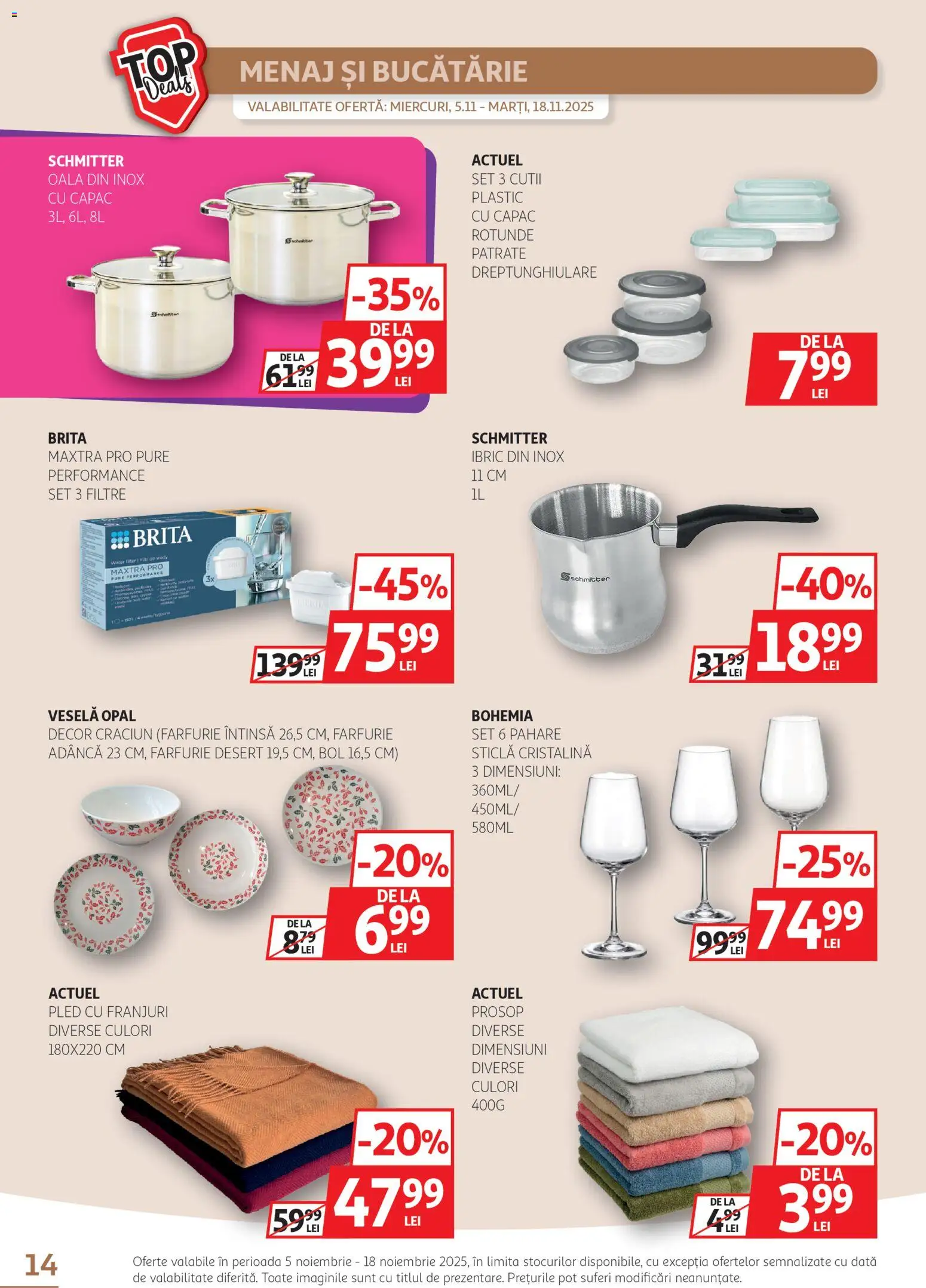 Catalog Auchan 5 - 17 Noiembrie 2025 | Pagina 14 | Produse: Oală, Bol, Bucătărie, Farfurie