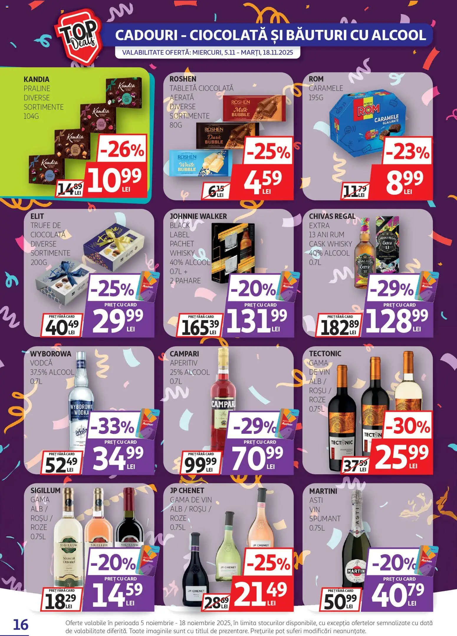 Catalog Auchan 5 - 17 Noiembrie 2025 | Pagina 16 | Produse: Tabletă, Su ısıtıcı, Yulaf, Ciocolată