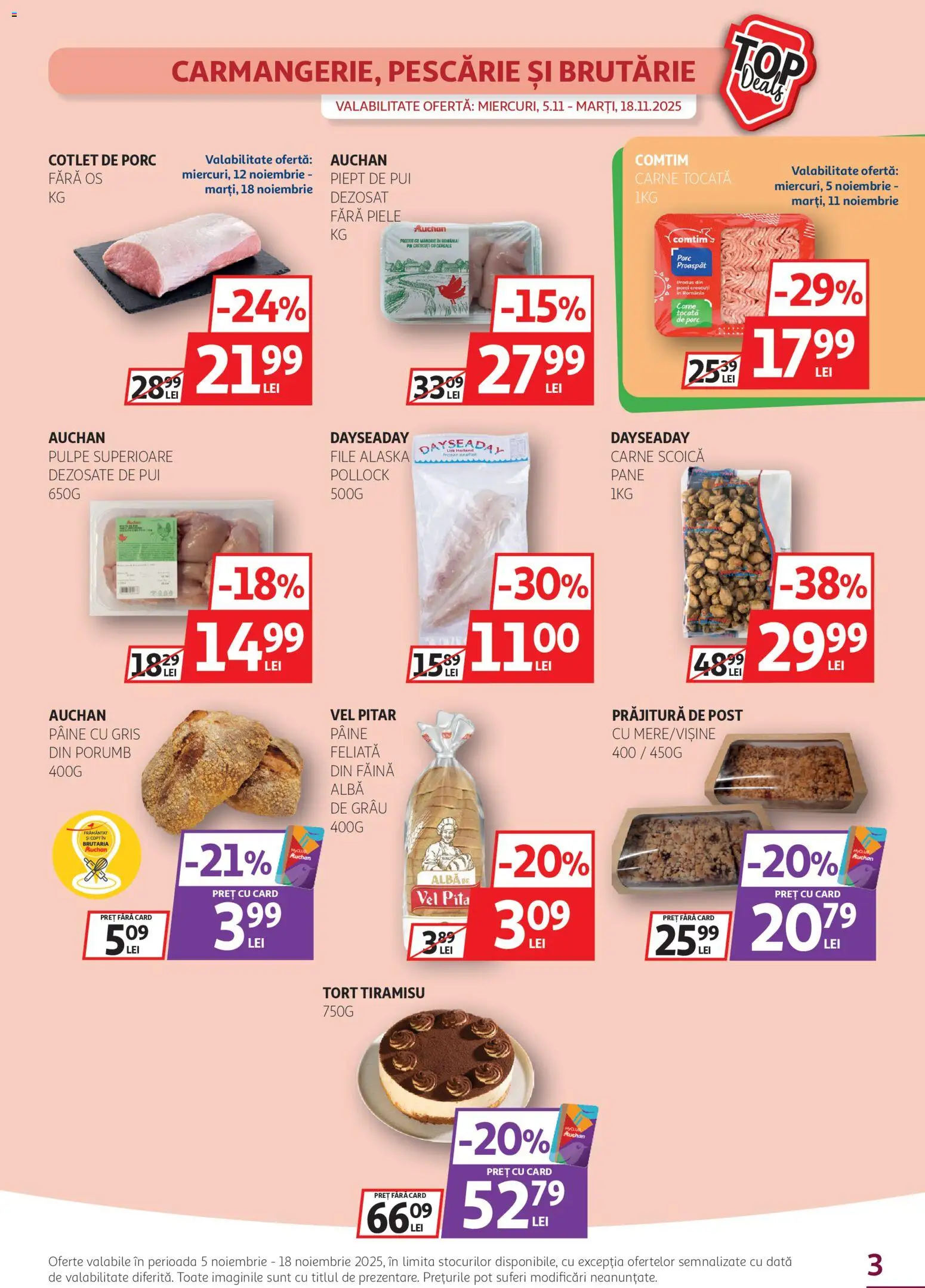 Catalog Auchan 5 - 17 Noiembrie 2025 | Pagina 3 | Produse: Lait de coco, Pâine, Carne tocată, Porumb