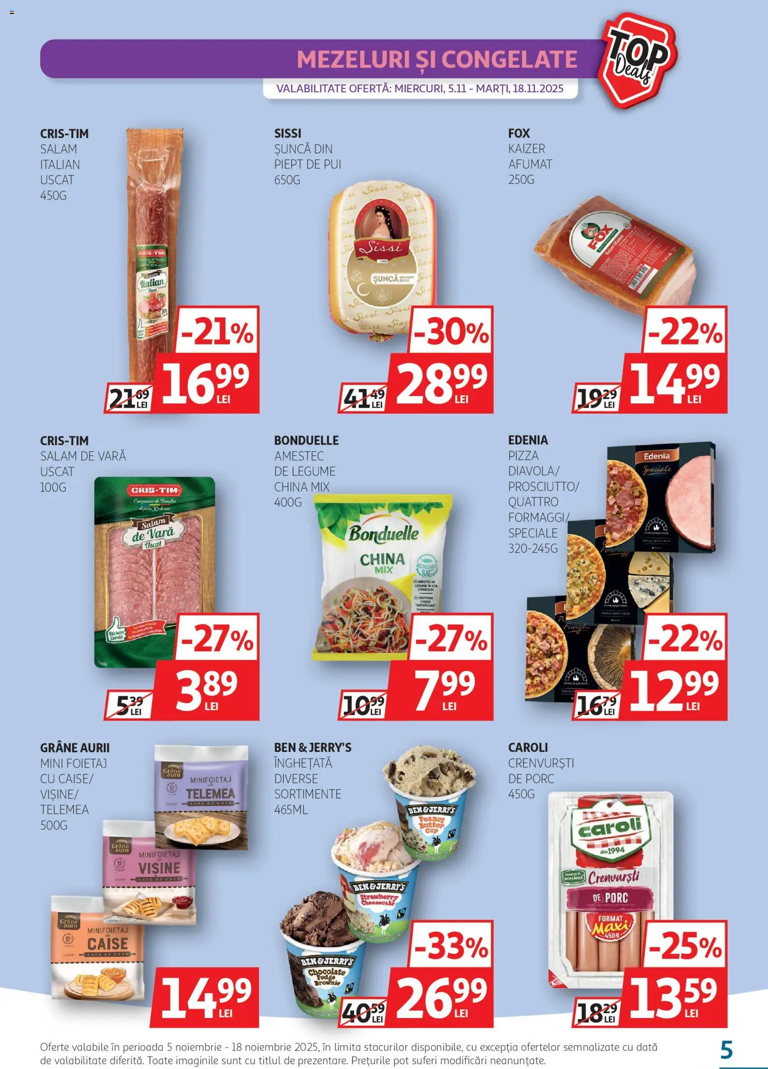 Catalog Auchan 5 - 17 Noiembrie 2025 | Pagina 5 | Produse: Hacıyatmaz Kedi Oyuncağı, Crenvurști, Salam, Ahtapot