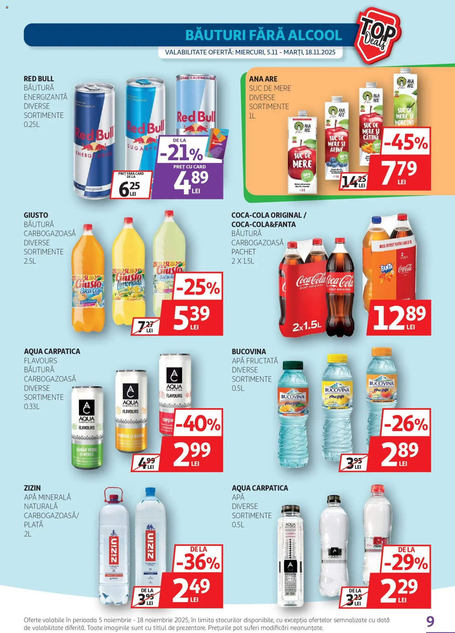 Catalog Auchan 5 - 17 Noiembrie 2025 | Pagina 9 | Produse: Amerikan servis, Suc, Mere, Portocale