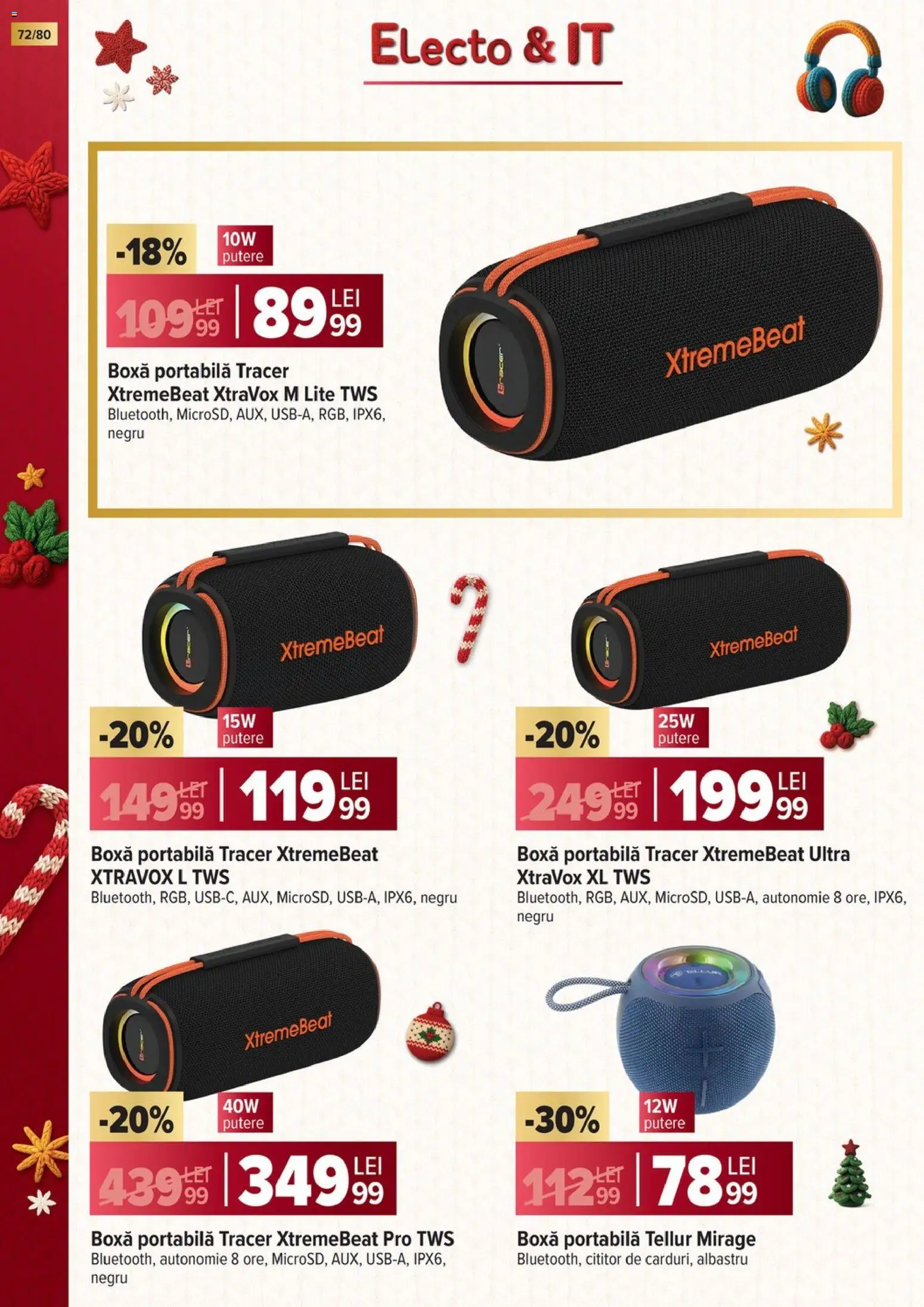 Catalog Carrefour 5 Noiembrie 2025 - 6 Ianuarie 2026 | Pagina 72 | Produse: Boxă portabilă