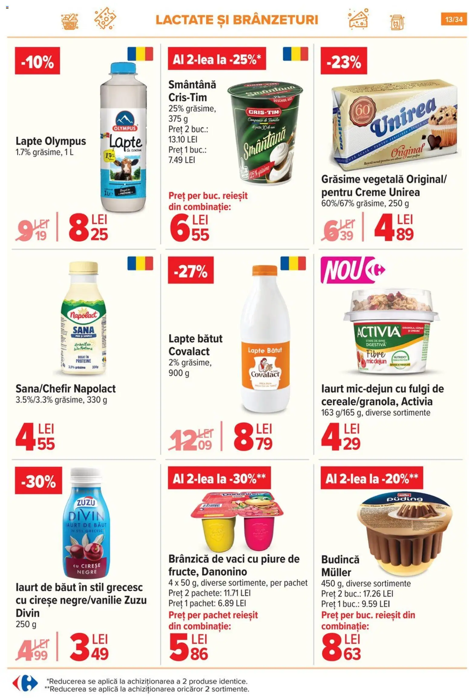 Catalog Carrefour 5 - 10 Noiembrie 2025 | Pagina 13 | Produse: Lapte, Smântână, Cireșe, Fulgi