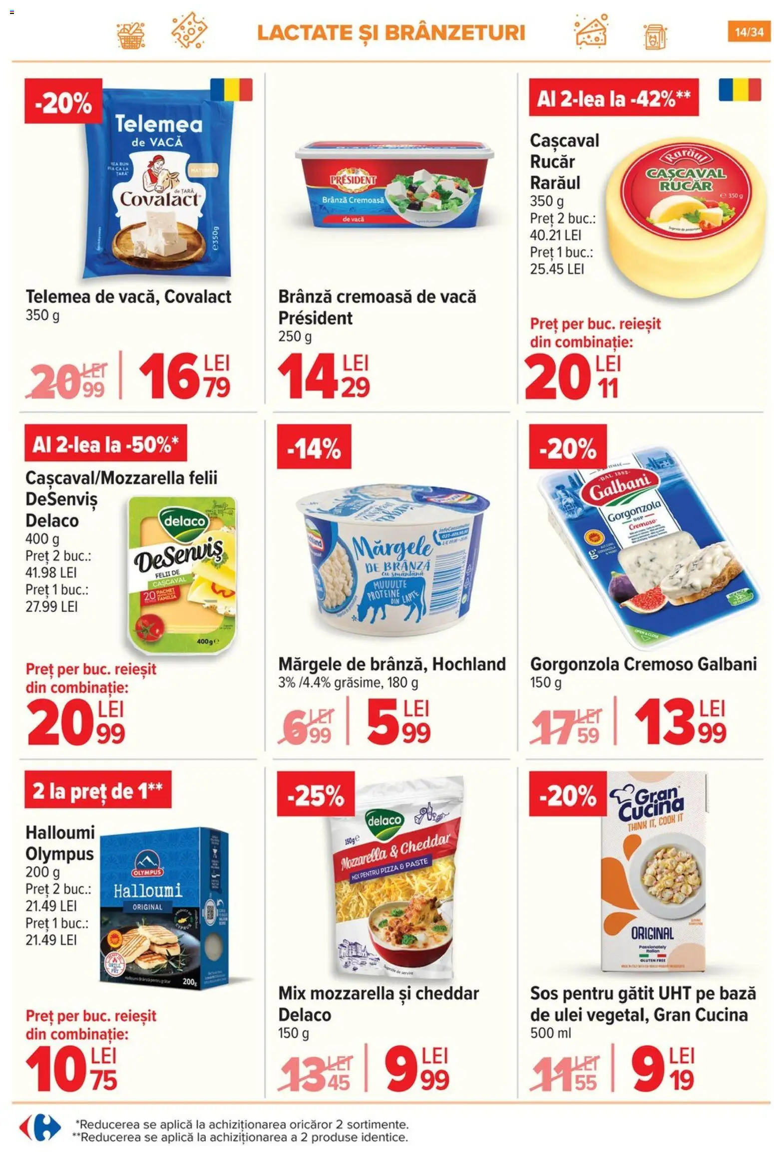 Catalog Carrefour 5 - 10 Noiembrie 2025 | Pagina 14 | Produse: Light Kedi Konservesi, Masaüstü kılıfı, Mozzarella, Sos