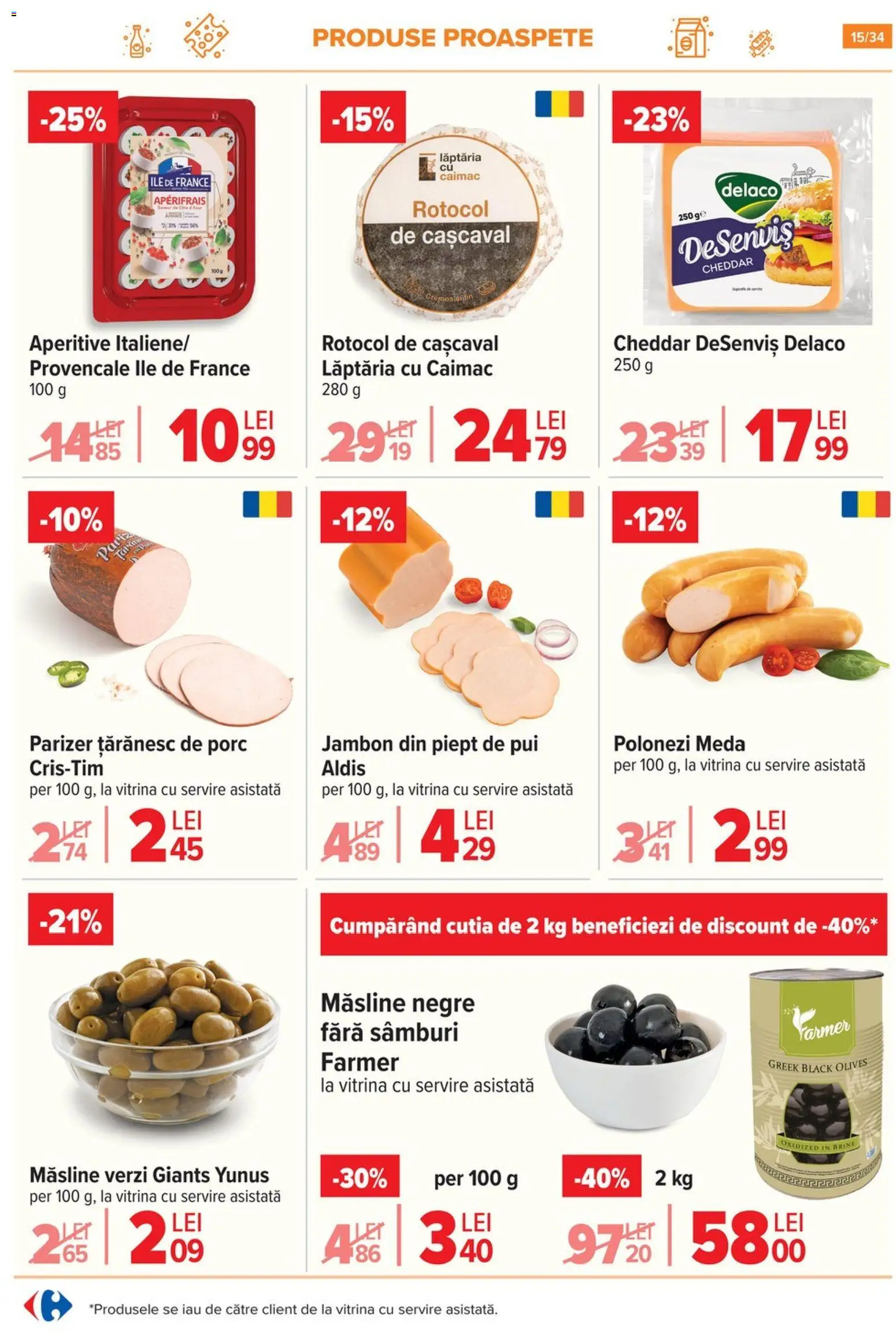 Catalog Carrefour 5 - 10 Noiembrie 2025 | Pagina 15 | Produse: Hijyenik ped, Hacıyatmaz Kedi Oyuncağı, Cașcaval, Parizer