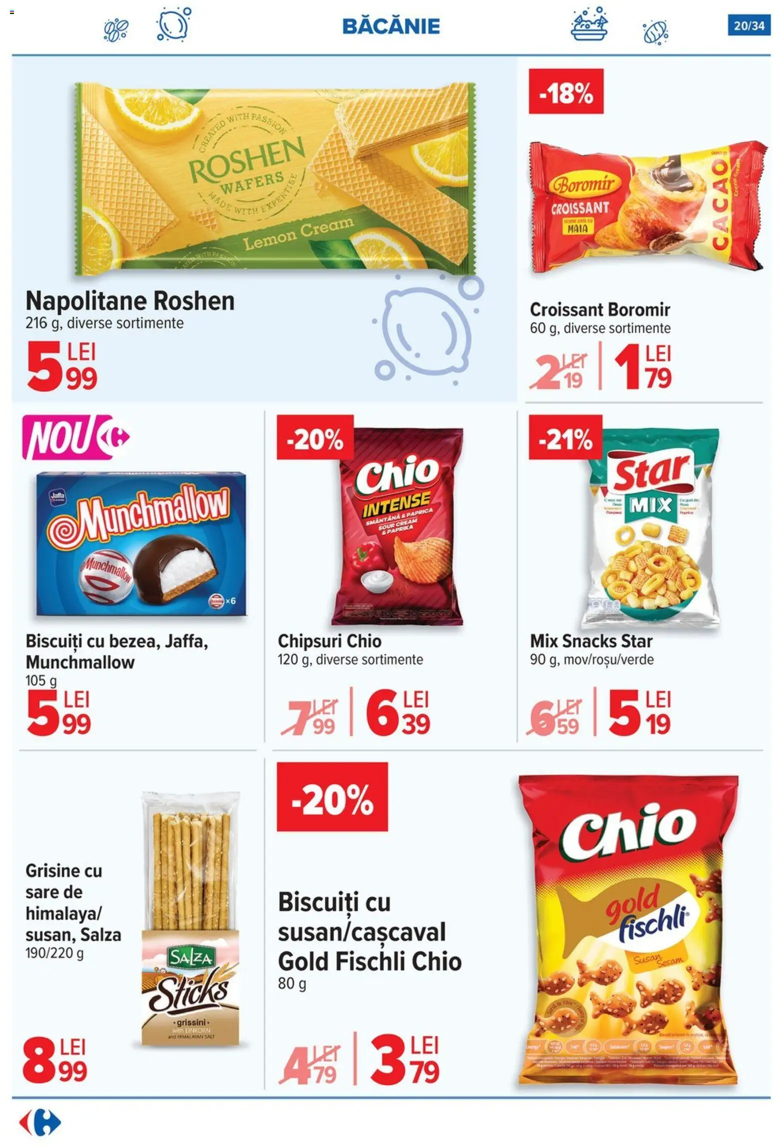 Catalog Carrefour 5 - 10 Noiembrie 2025 | Pagina 20 | Produse: Napolitane, Smântână, Biscuiți, Sare