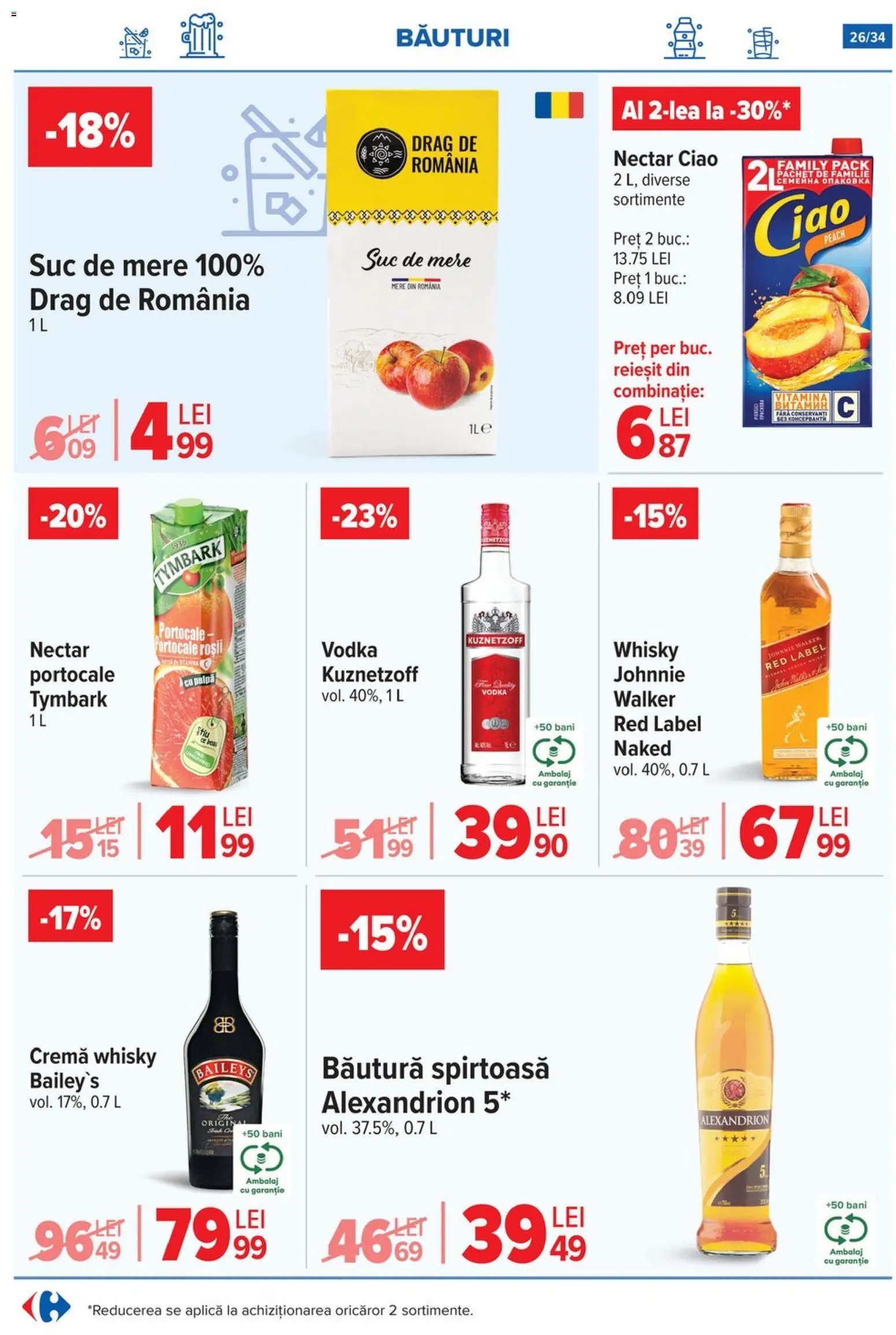 Catalog Carrefour 5 - 10 Noiembrie 2025 | Pagina 26 | Produse: Suc, Mere, Portocale, Vodka