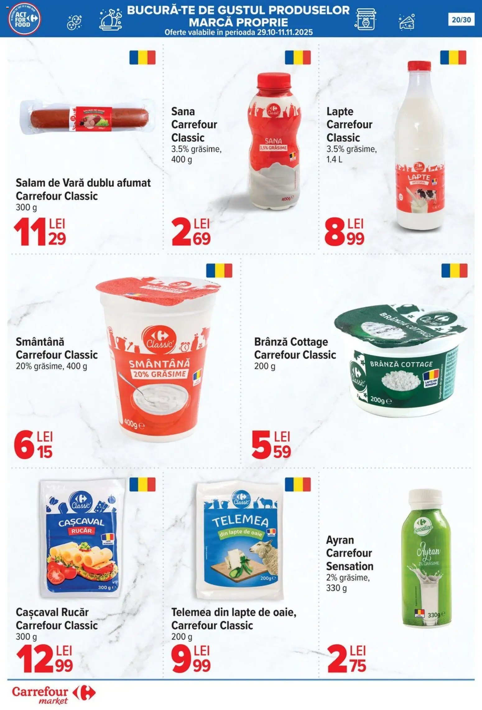 Catalog Carrefour 5 - 10 Noiembrie 2025 | Pagina 20 | Produse: Lapte, Brânză, Salam, Smântână