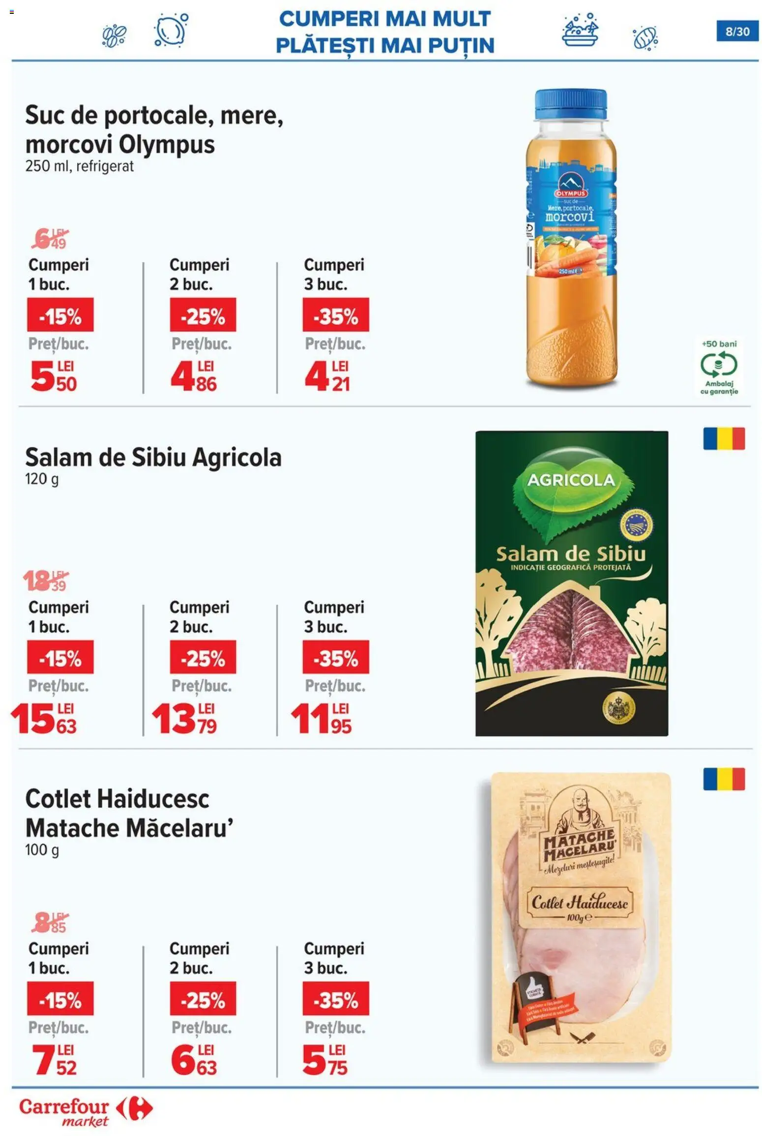 Catalog Carrefour 5 - 10 Noiembrie 2025 | Pagina 8 | Produse: Lait de coco, Salam, Suc, Morcovi