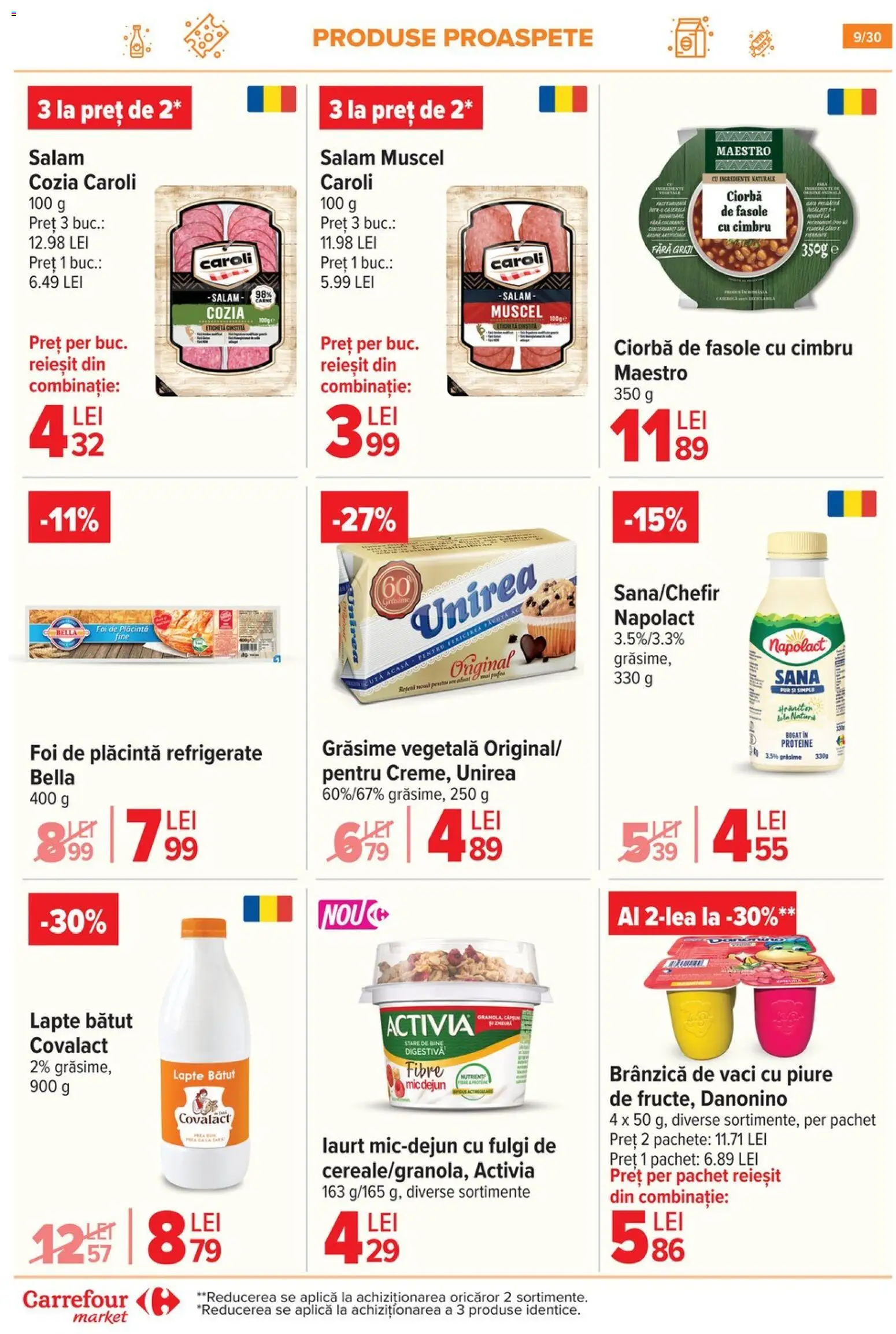 Catalog Carrefour 5 - 10 Noiembrie 2025 | Pagina 9 | Produse: Plăcintă, Lapte, Salam, Fulgi