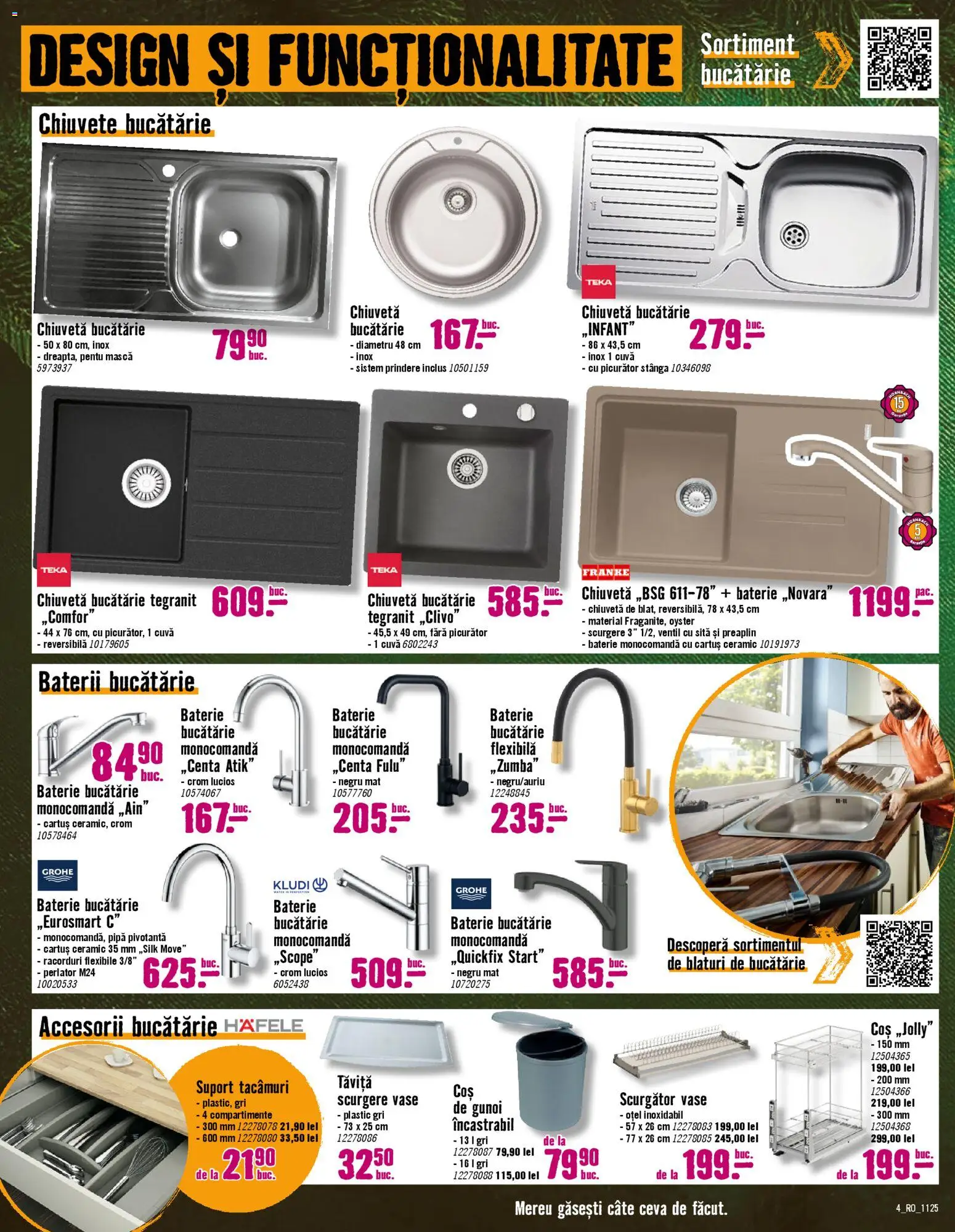 Catalog Hornbach 3 Noiembrie - 1 Decembrie 2025 | Pagina 4 | Produse: Bucătărie, Chiuvetă, Baterie, Baterii