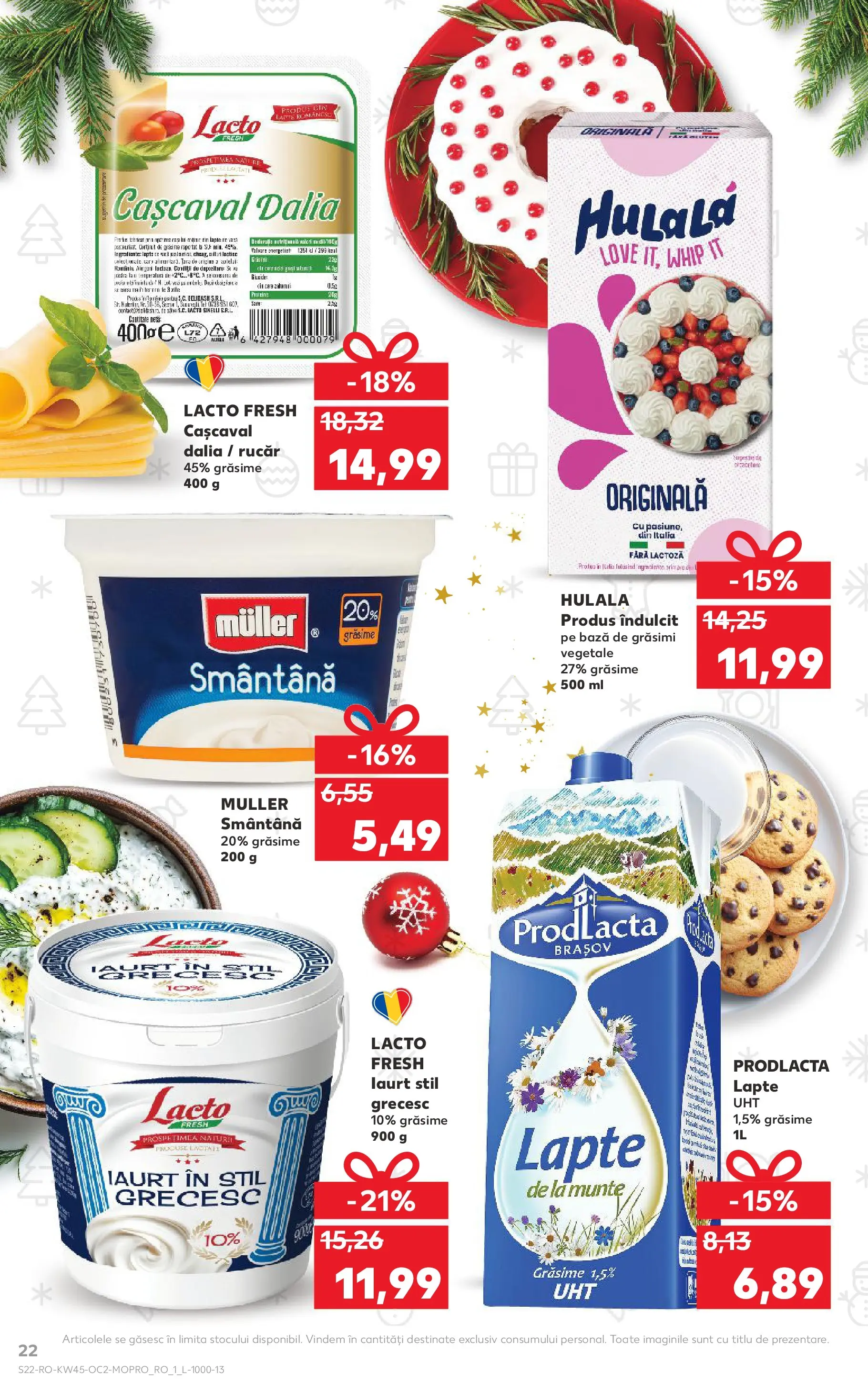 Catalog Kaufland 5 - 10 Noiembrie 2025 | Pagina 22 | Produse: Cașcaval, Lapte, Iaurt, Smântână