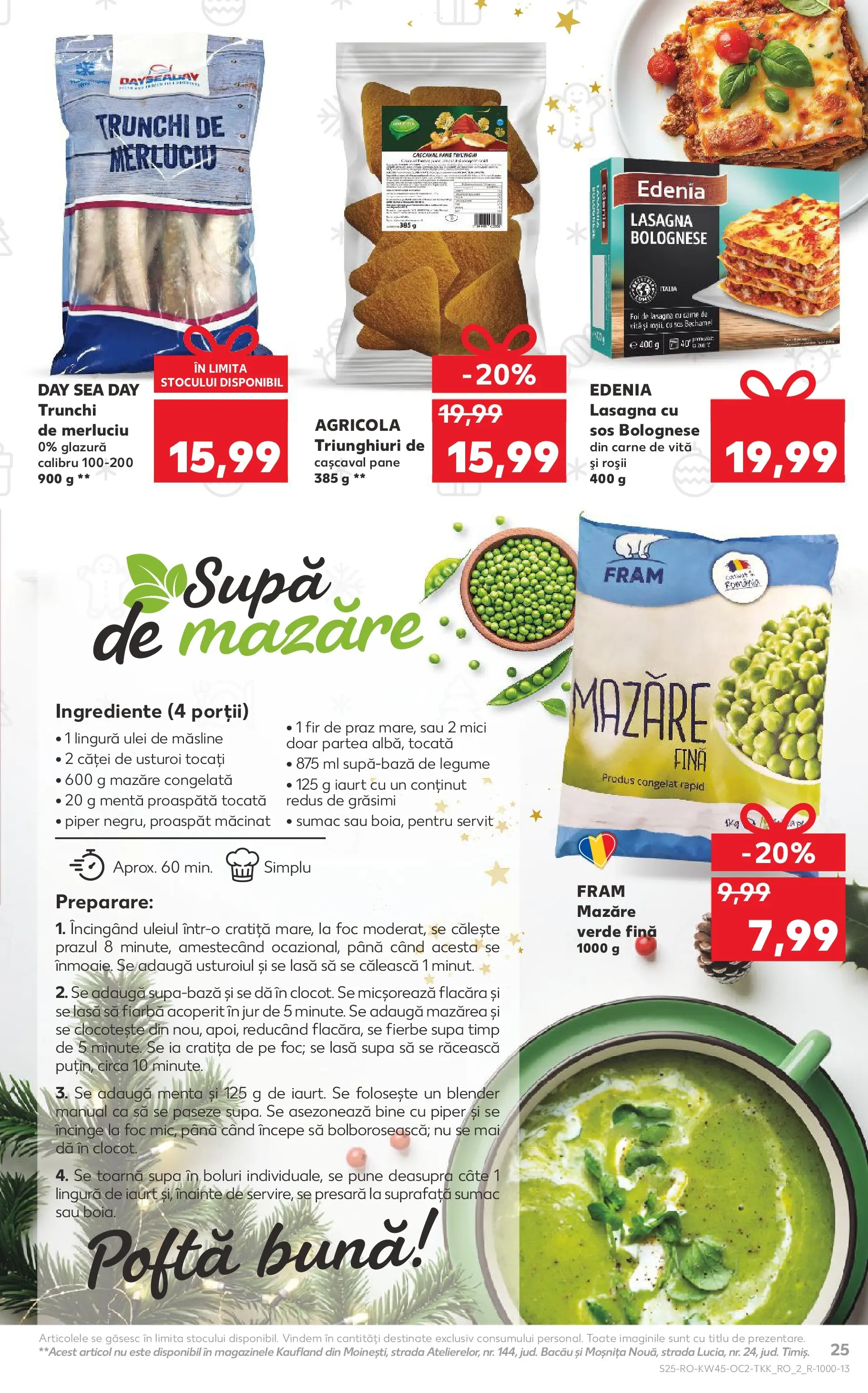 Catalog Kaufland 5 - 10 Noiembrie 2025 | Pagina 25 | Produse: Mazăre, Lasagna, Iaurt, Legume