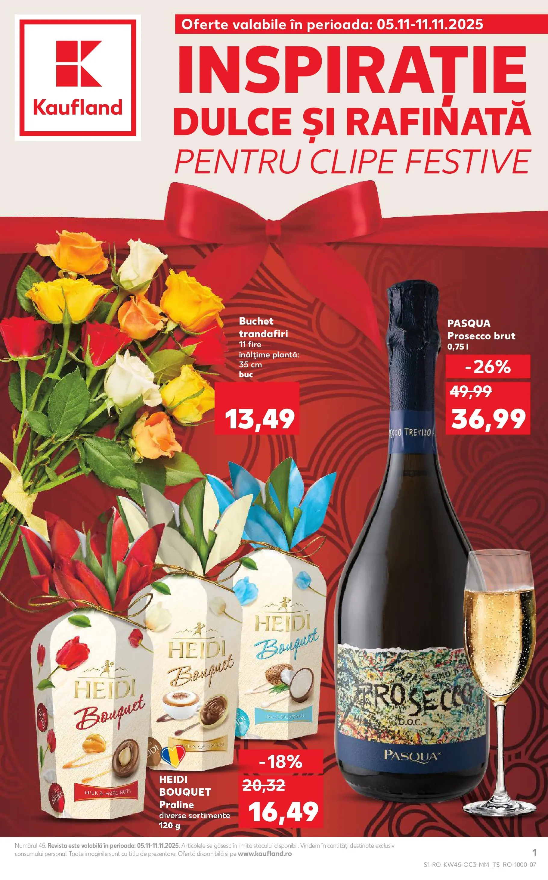 Catalog Kaufland 5 - 10 Noiembrie 2025 | Pagina 1 | Produse: Praline, Prosecco