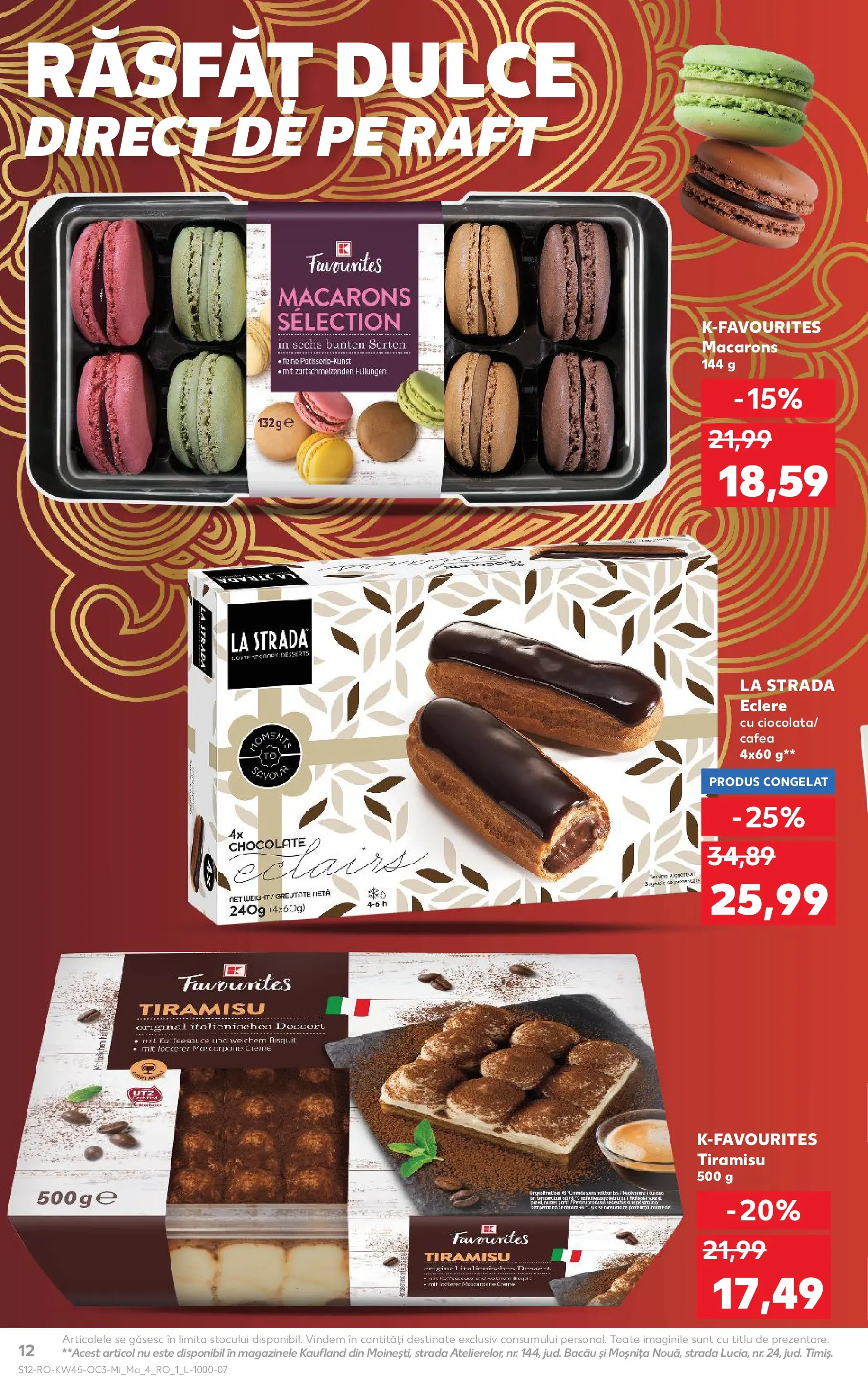 Catalog Kaufland 5 - 10 Noiembrie 2025 | Pagina 12 | Produse: Raft, Tiramisu, Cafea, Macarons