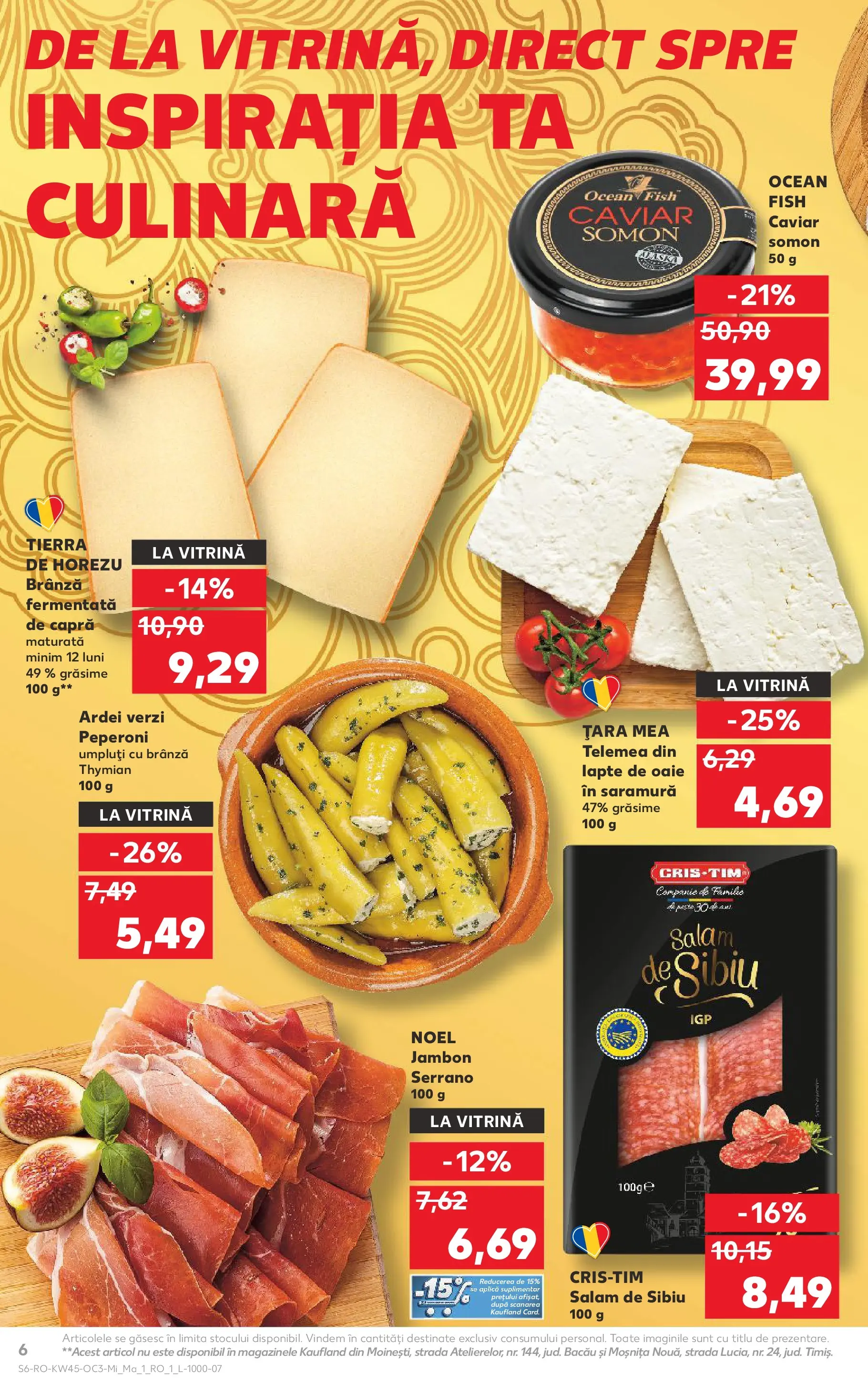 Catalog Kaufland 5 - 10 Noiembrie 2025 | Pagina 6 | Produse: Vitrină, Brânză, Salam, Paste