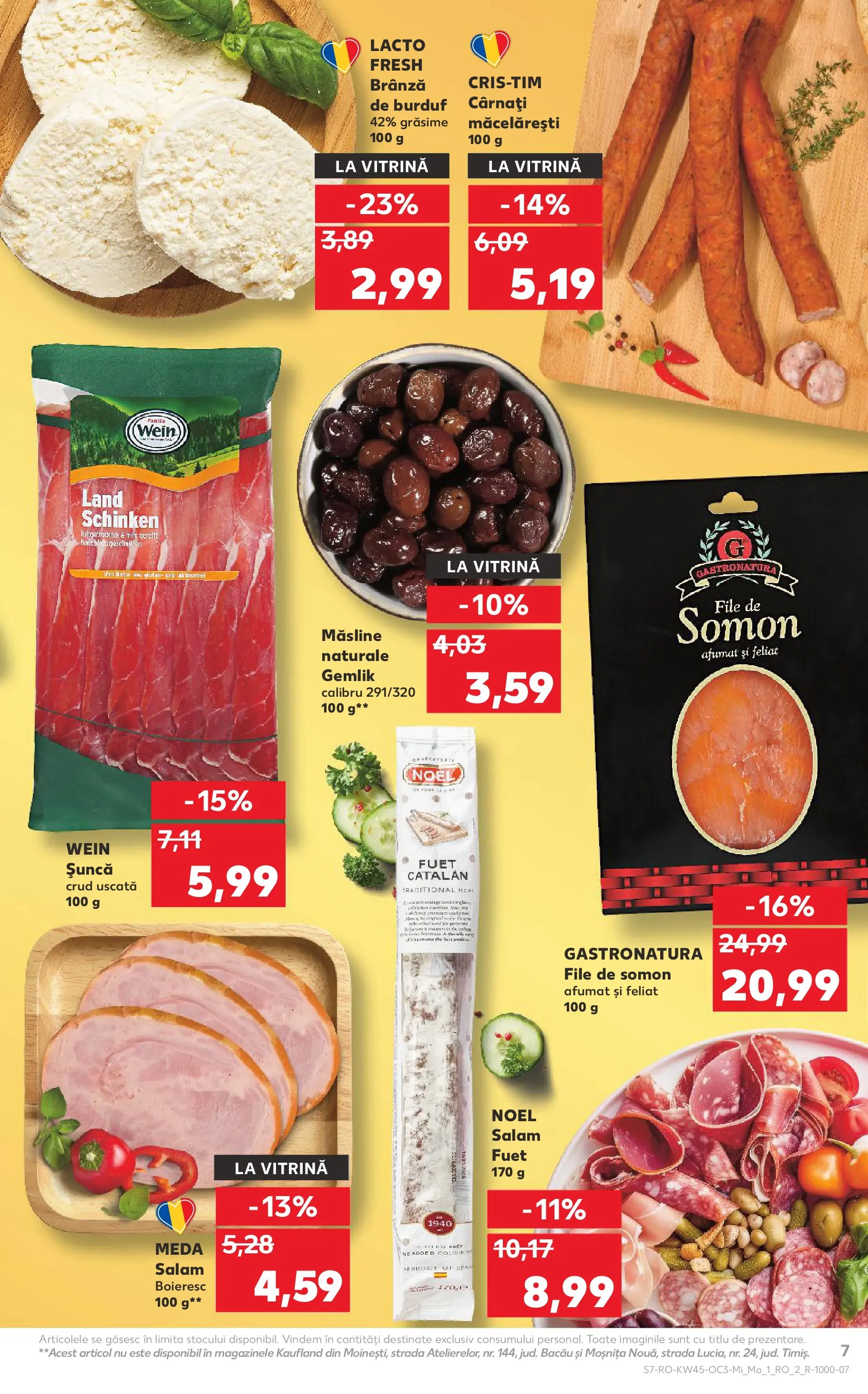 Catalog Kaufland 5 - 10 Noiembrie 2025 | Pagina 7 | Produse: Vitrină, Brânză, Șuncă, Cârnați