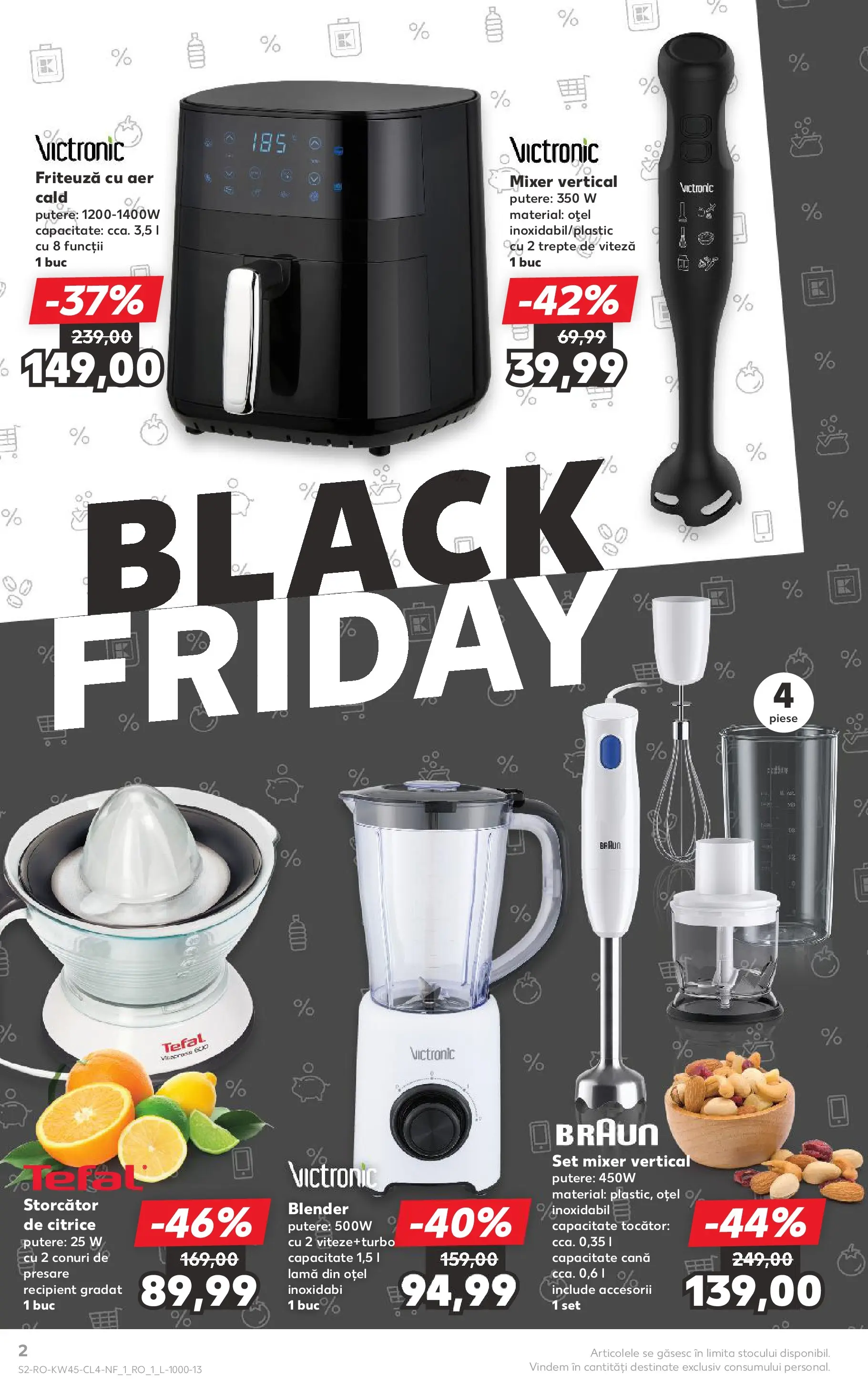 Catalog Kaufland 5 - 10 Noiembrie 2025 | Pagina 2 | Produse: Blender, Storcător, Friteuză, Tocător