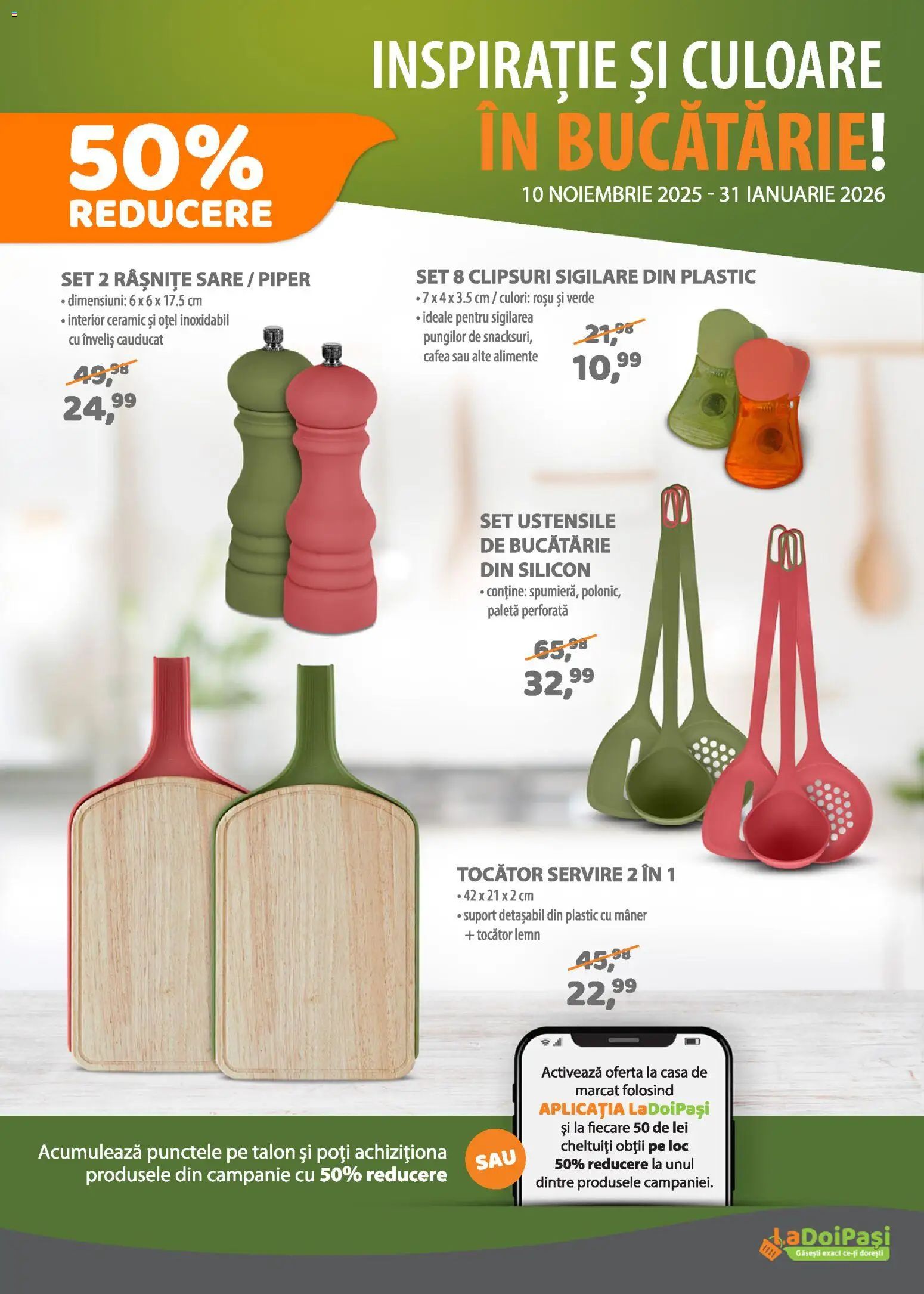 Catalog La Doi Pași 1 - 29 Noiembrie 2025 | Pagina 10 | Produse: Bucătărie, Tocător, Cafea, Piper